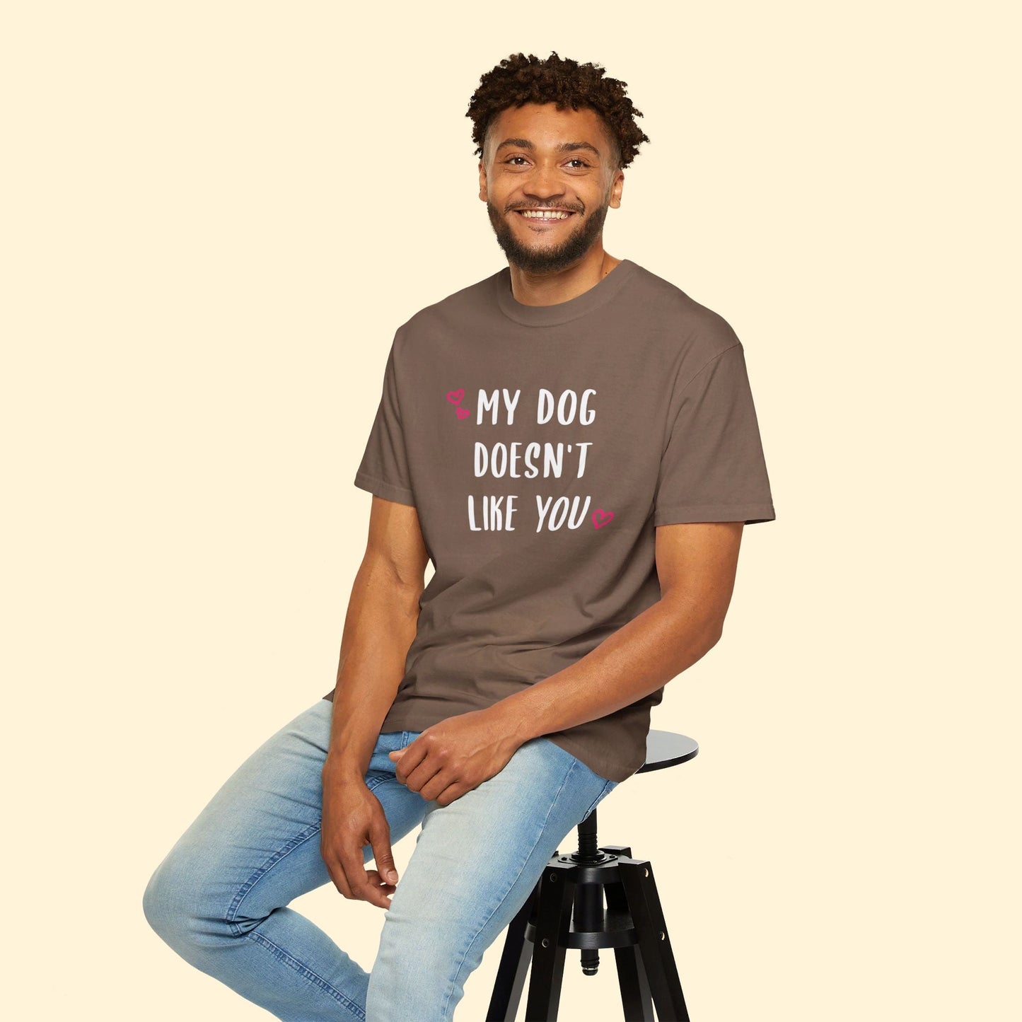 My Dog Doesn't Like You | Comfort Colors Unisex T-shirt - Detezi Designs - 33202946991495873321