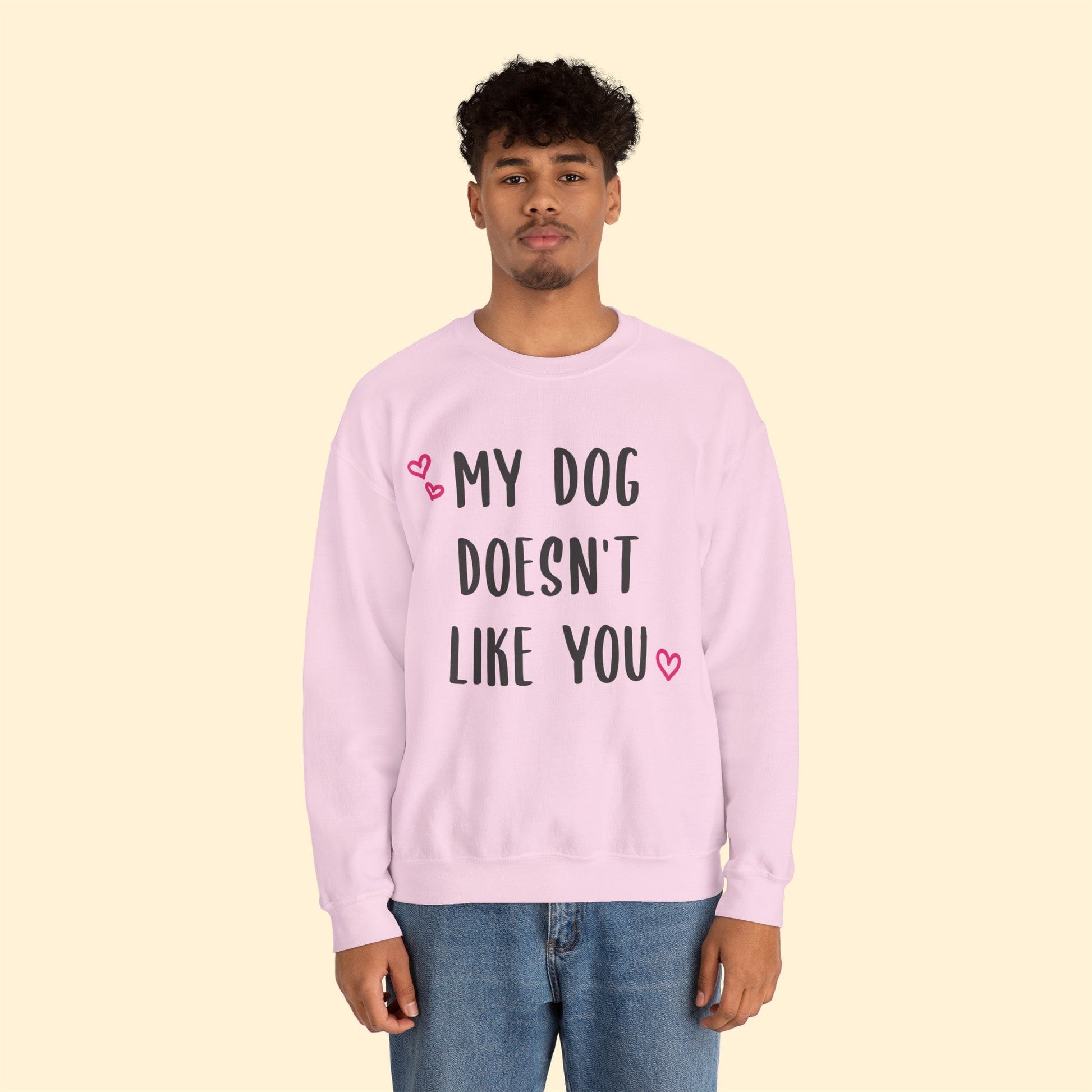 My Dog Doesn't Like You | Crewneck Sweatshirt - Detezi Designs-32312101690200207476