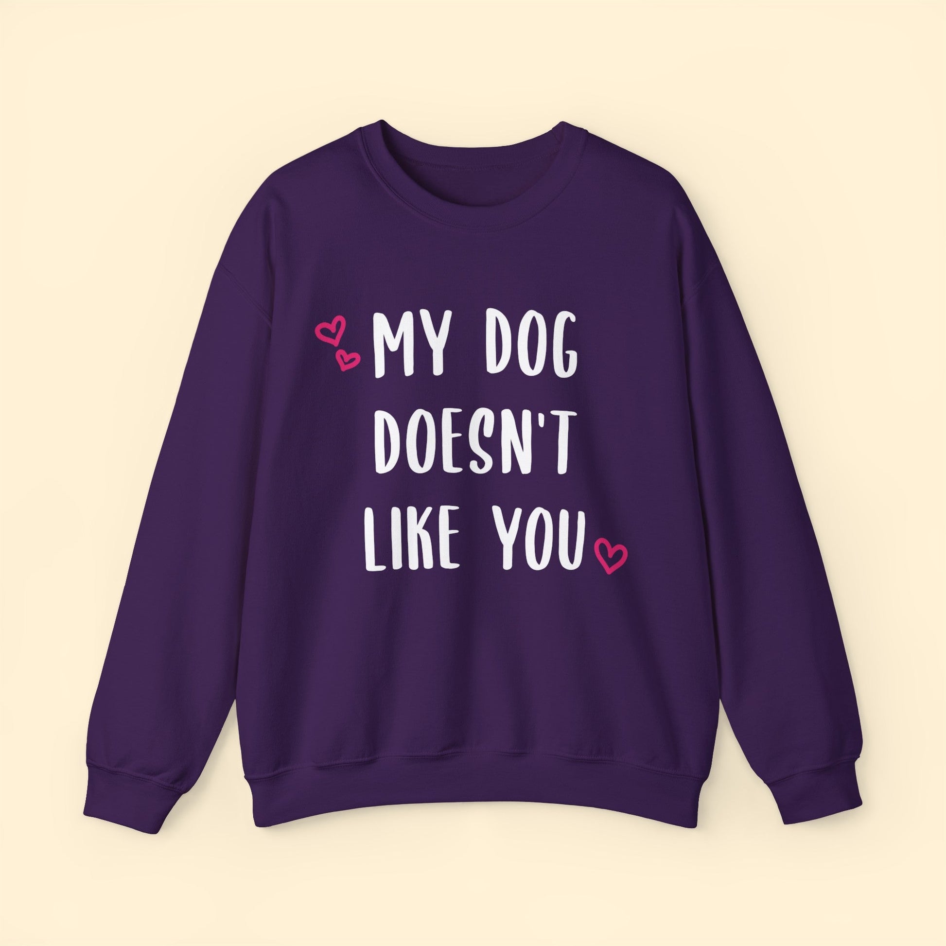 My Dog Doesn't Like You | Crewneck Sweatshirt - Detezi Designs-82759462537491144457