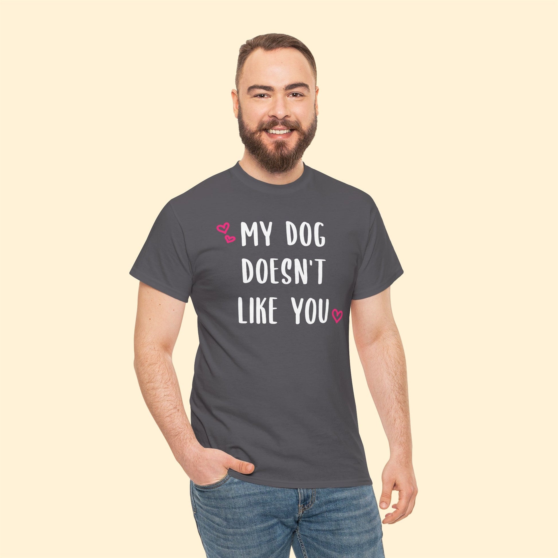 My Dog Doesn't Like You | Text Tees - Detezi Designs-12253424774348971008