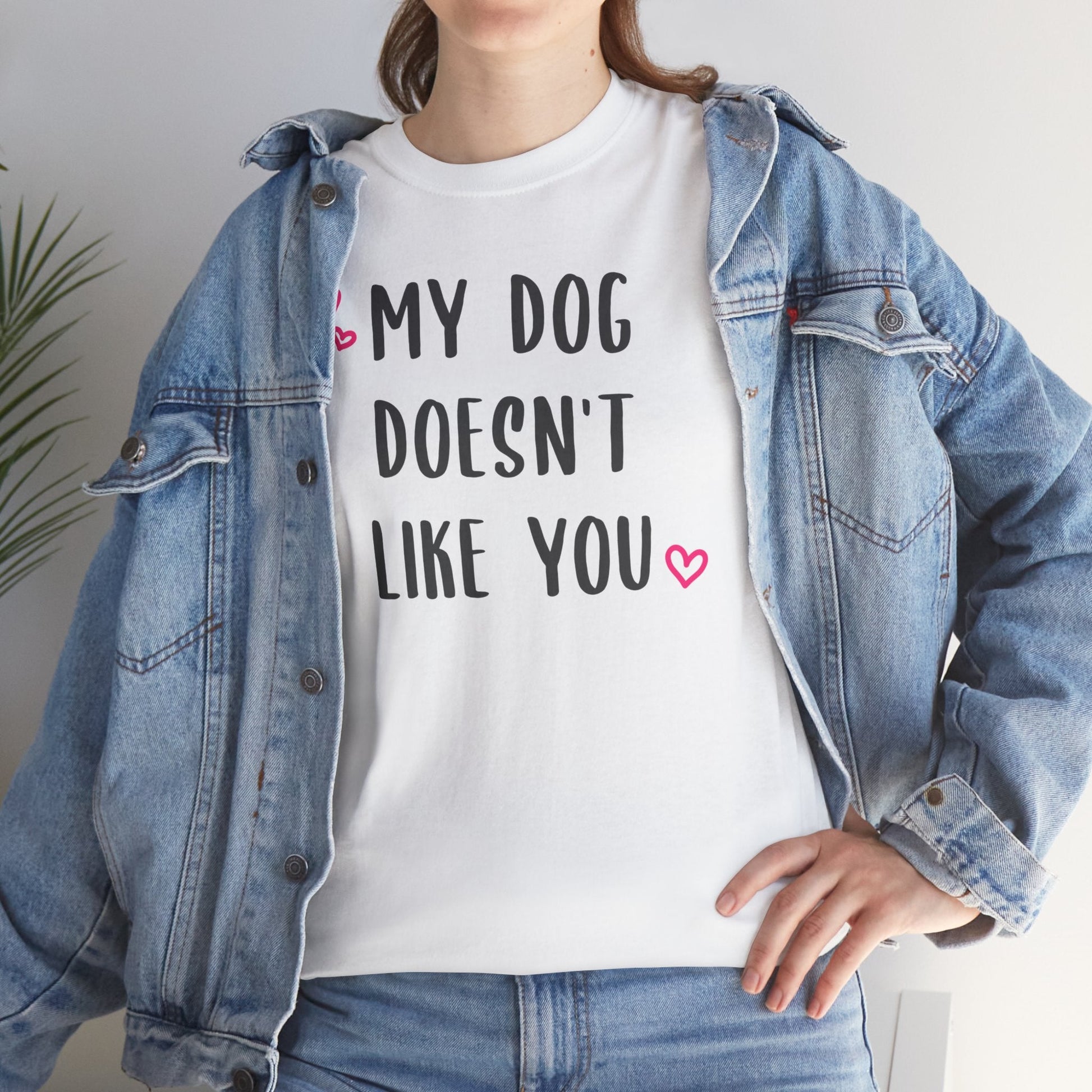 My Dog Doesn't Like You | Text Tees - Detezi Designs-12253424774348971008