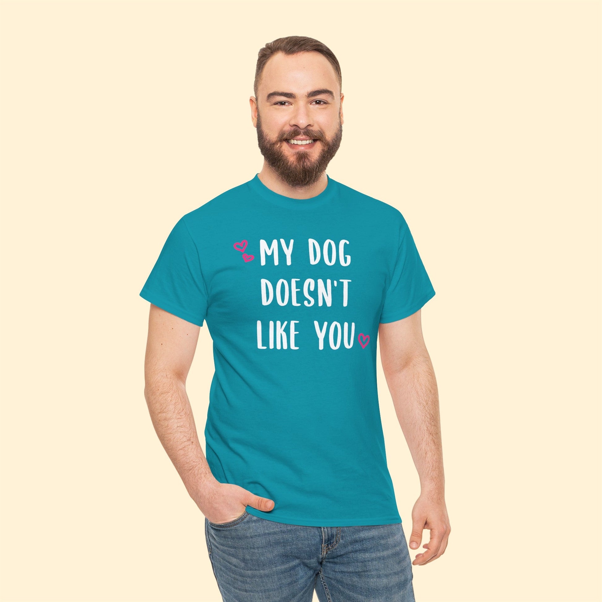 My Dog Doesn't Like You | Text Tees - Detezi Designs-12253424774348971008