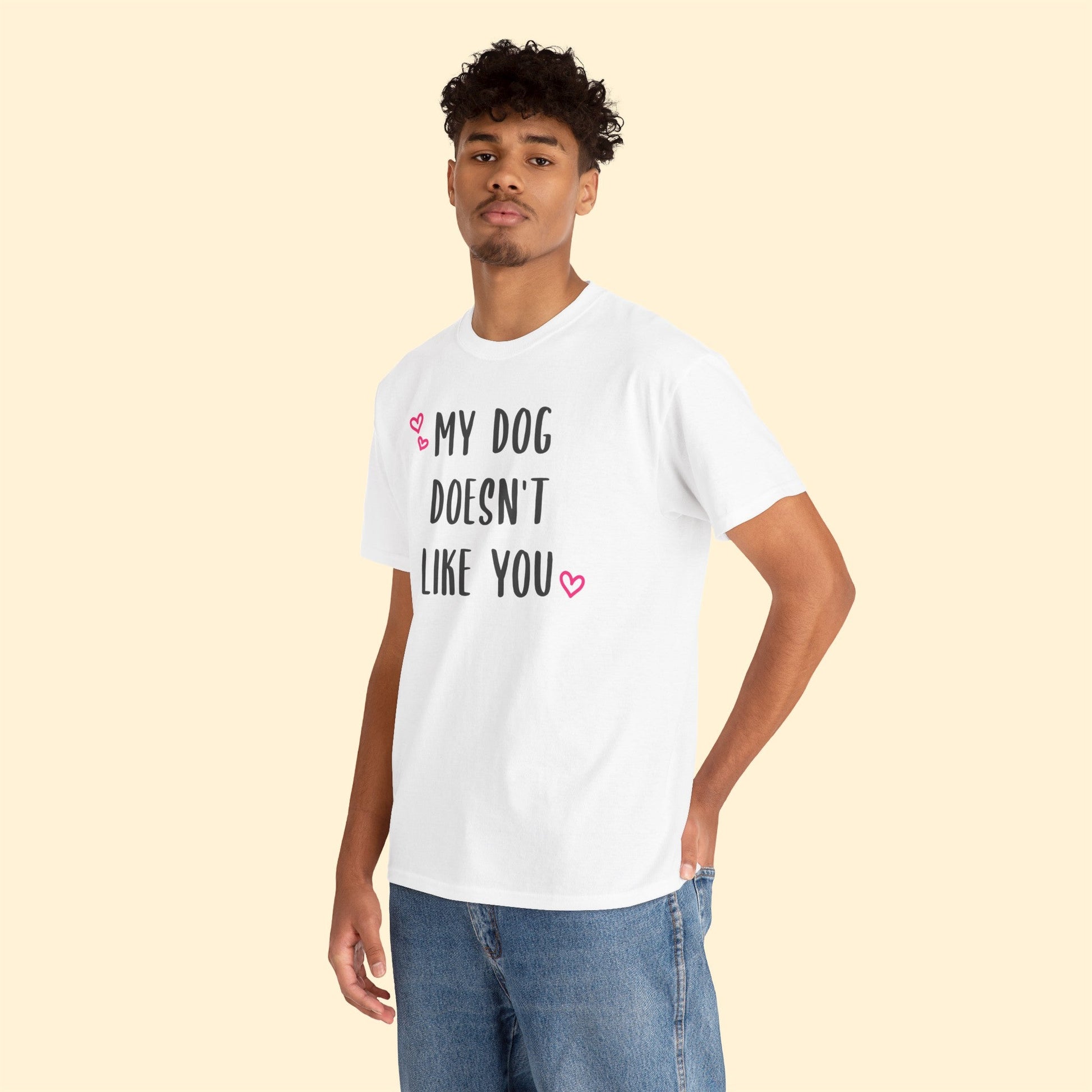 My Dog Doesn't Like You | Text Tees - Detezi Designs-12253424774348971008