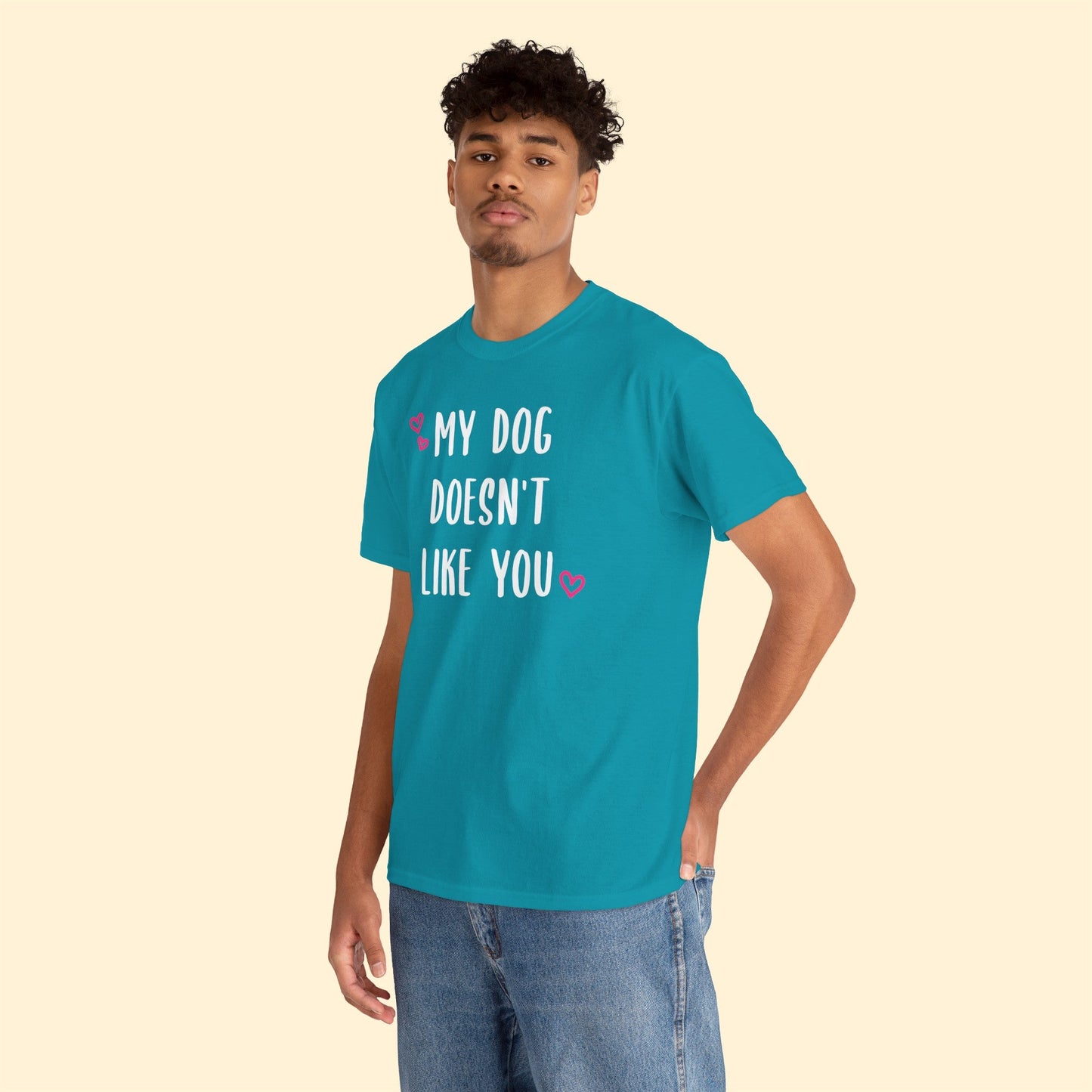 My Dog Doesn't Like You | Text Tees - Detezi Designs-12253424774348971008