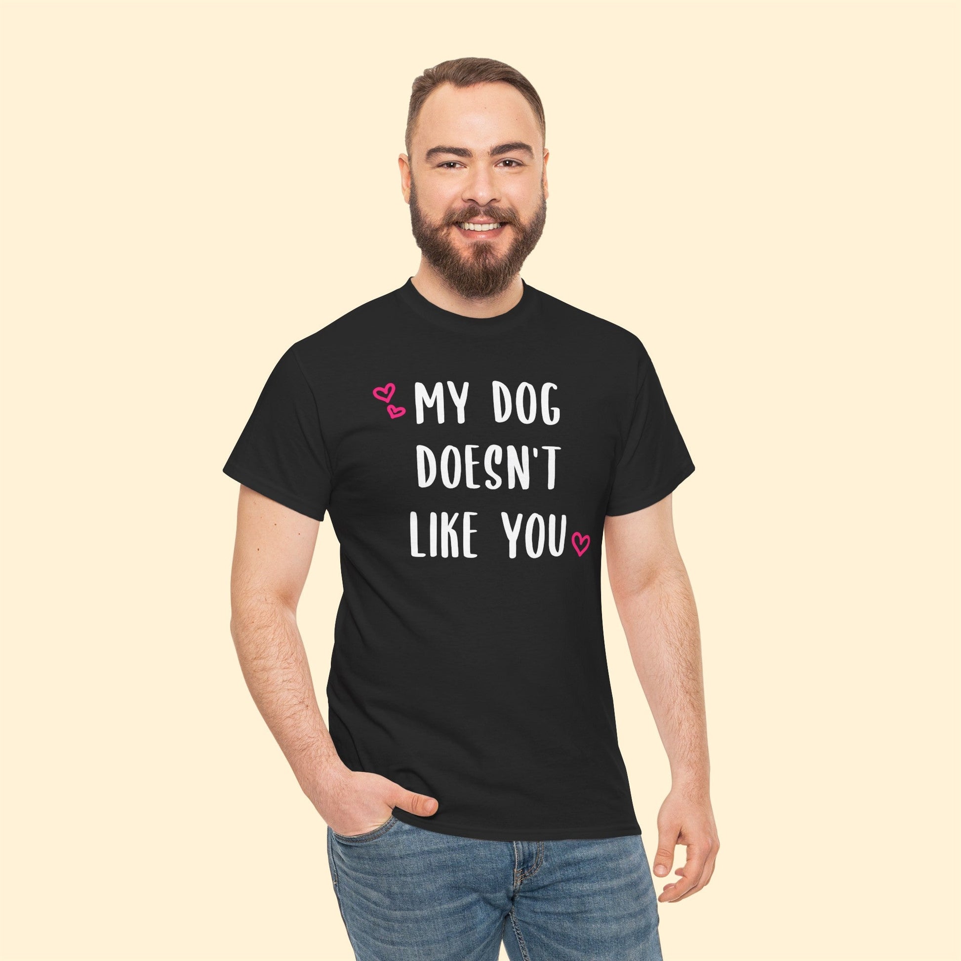 My Dog Doesn't Like You | Text Tees - Detezi Designs-12253424774348971008