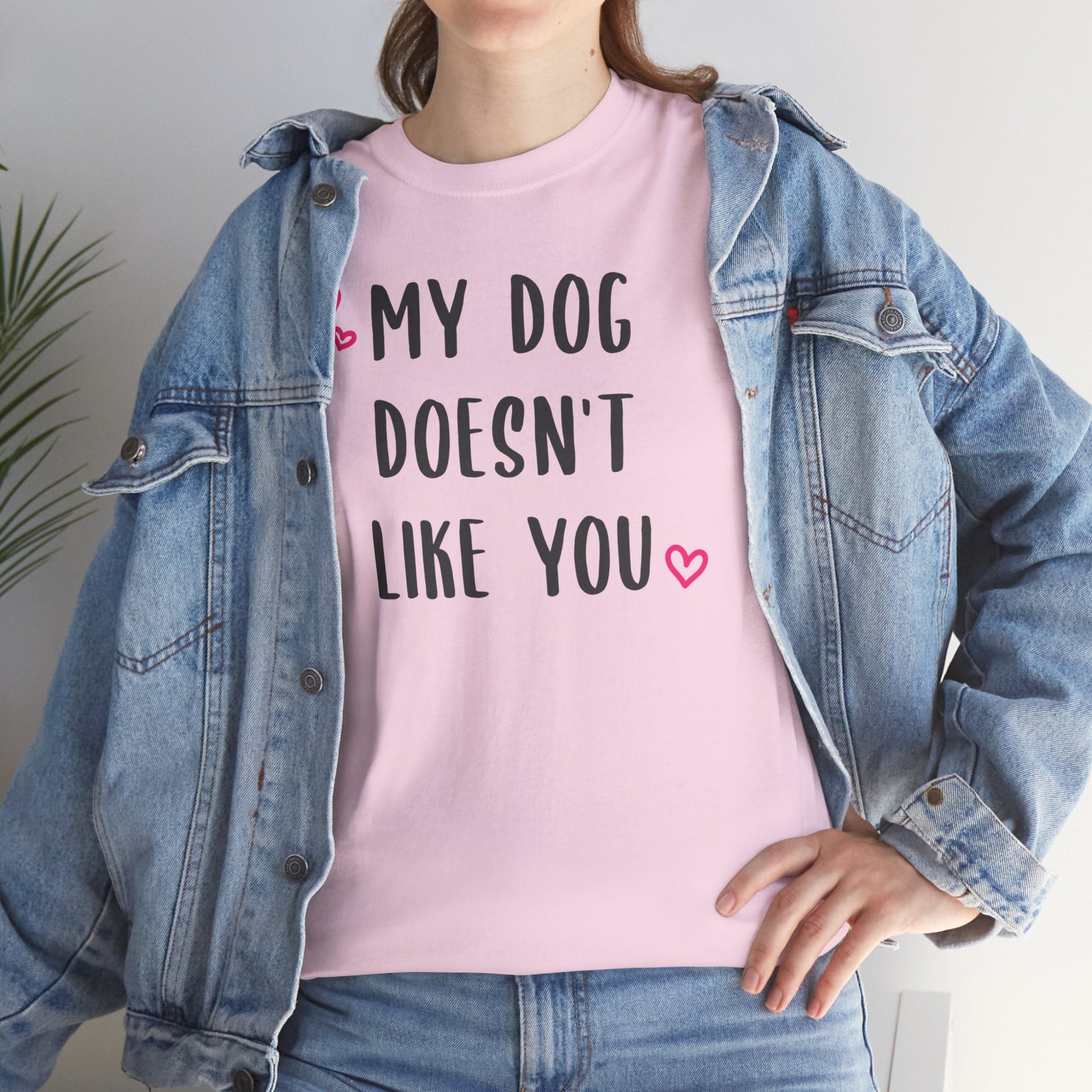 My Dog Doesn't Like You | Text Tees - Detezi Designs-24671345607178338310