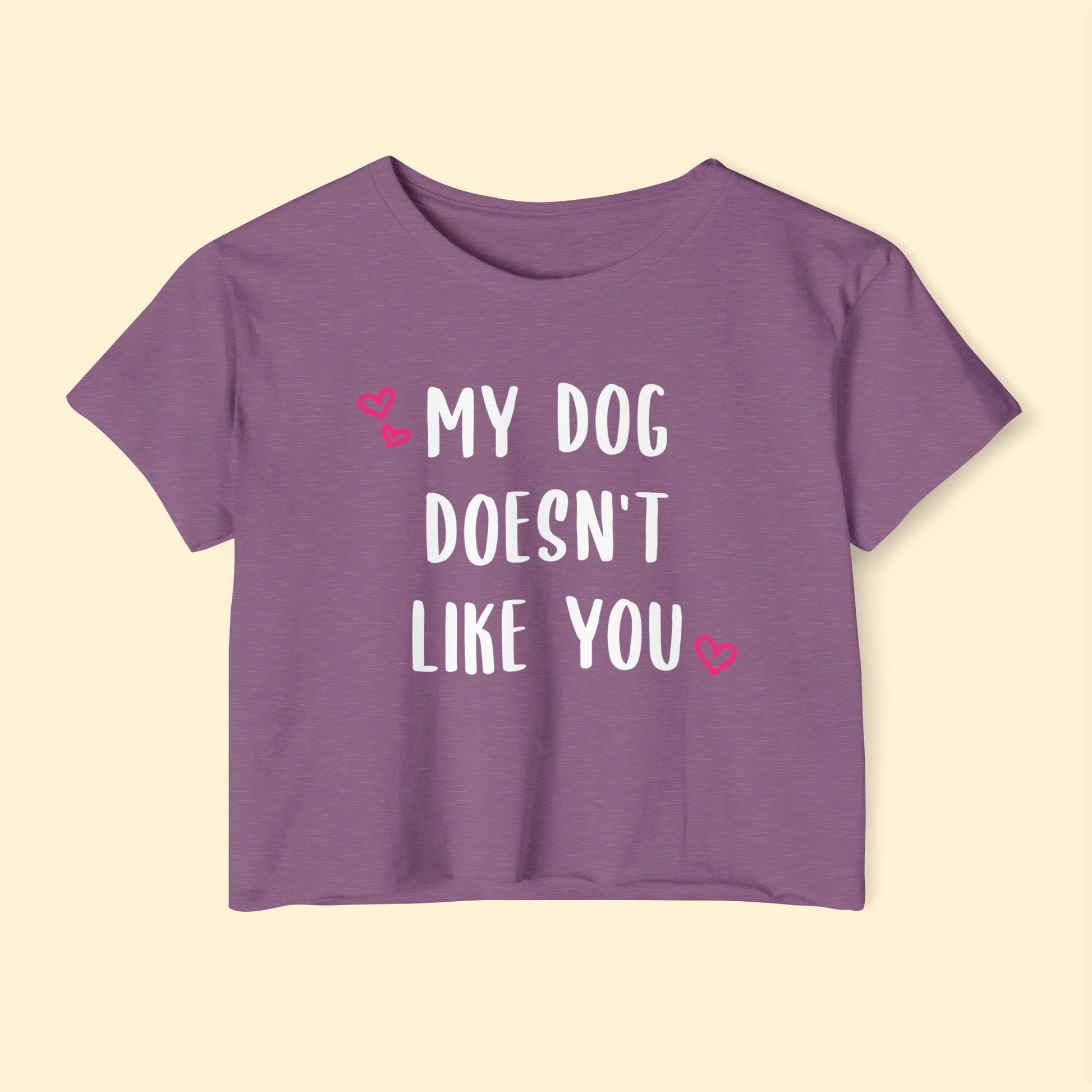 My Dog Doesn't Like You | Women's Festival Crop Top - Detezi Designs-11415976234656841854