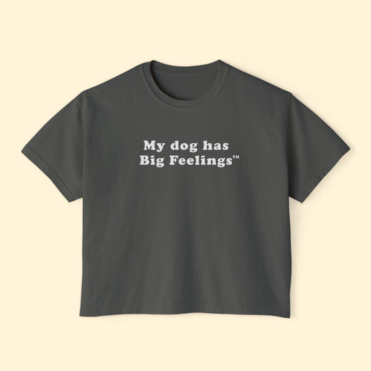 My Dog Has Big Feelings™ | Comfort Colors Boxy Tee - Detezi Designs - 24091706453688309952