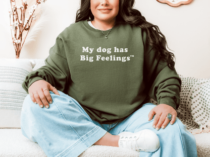 My Dog Has Big Feelings™ | Crewneck Sweatshirt - Detezi Designs - 77119602703965495919