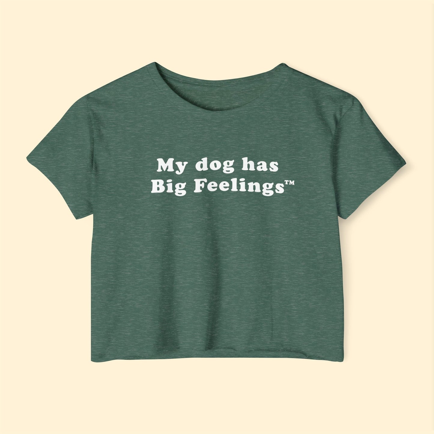 My Dog Has Big Feelings™ | Festival Crop Top - Detezi Designs - 18064837816601502605