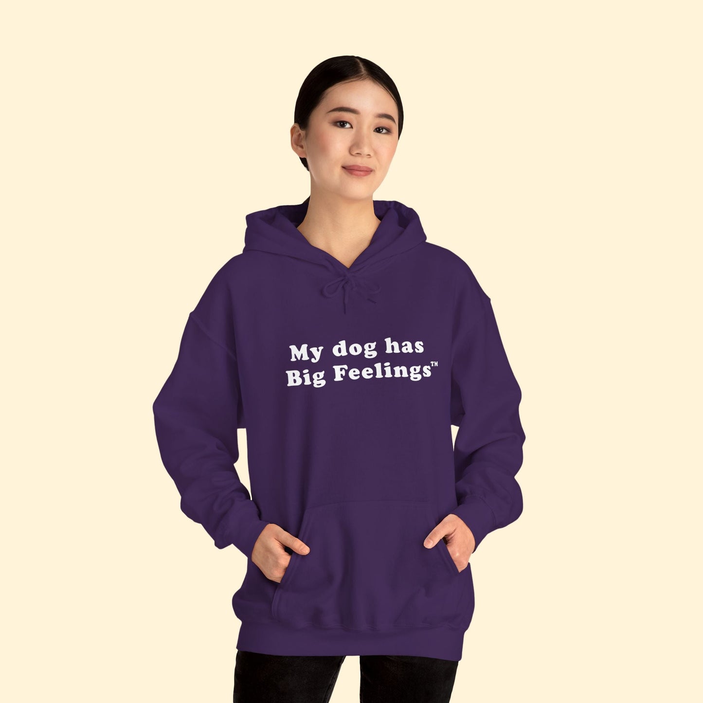 My Dog Has Big Feelings™ | Hooded Sweatshirt - Detezi Designs - 19792857326374003646
