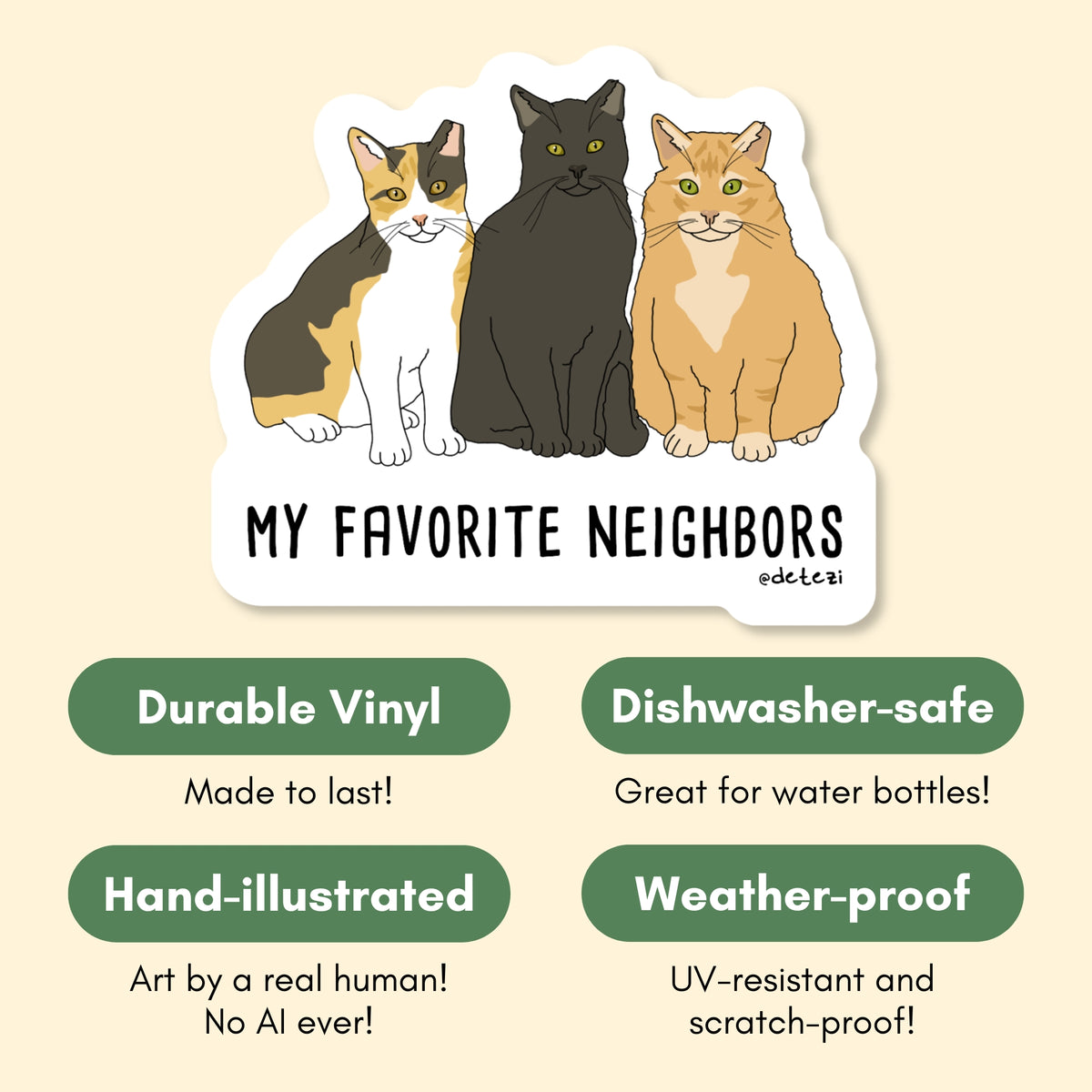 My Favorite Neighbors | Vinyl Sticker