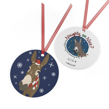 Naughty Donkey Farm Sanctuary | FUNDRAISER | 2024 Holiday Ornament - Detezi Designs - 86414327454255841441