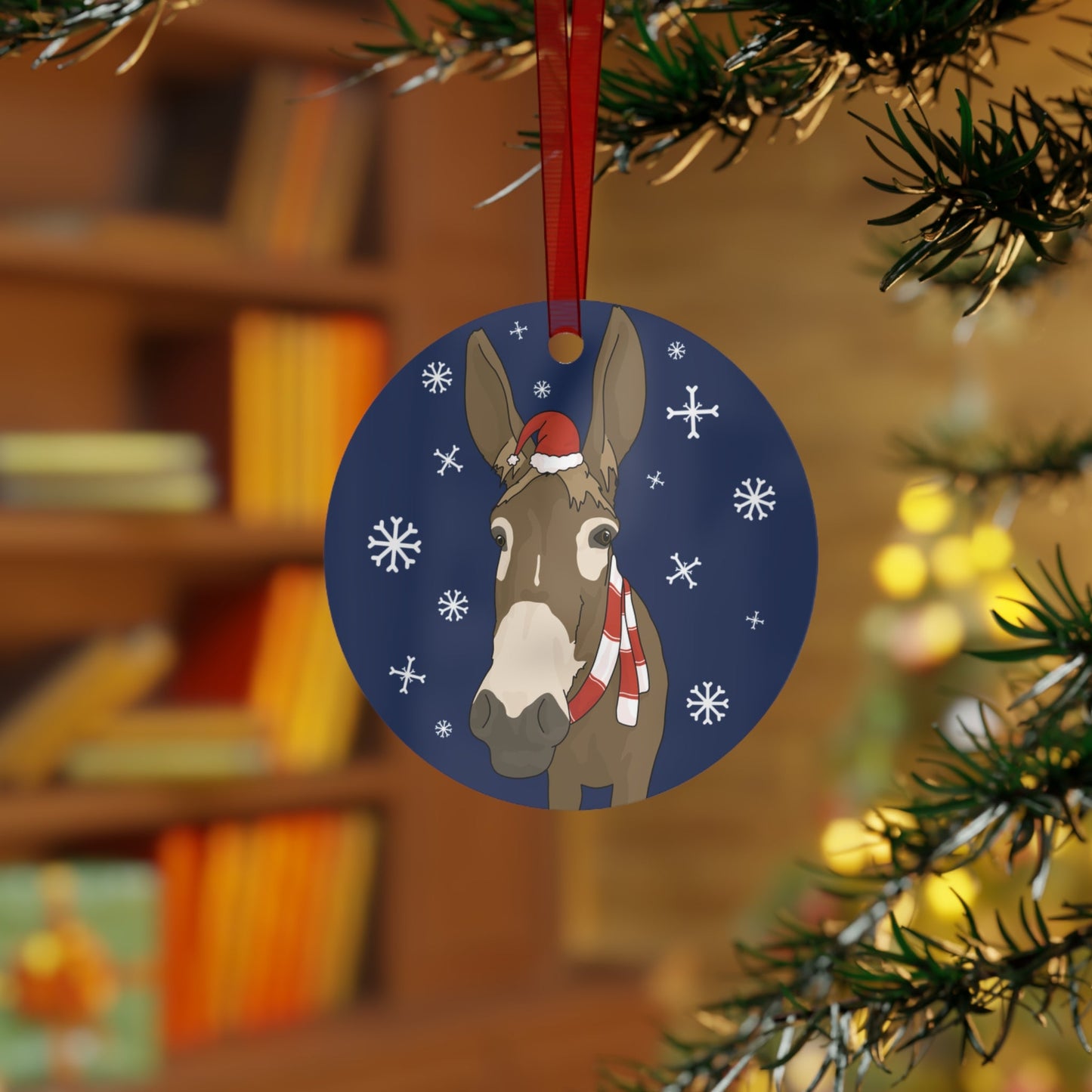 Naughty Donkey Farm Sanctuary | FUNDRAISER | 2024 Holiday Ornament - Detezi Designs - 86414327454255841441