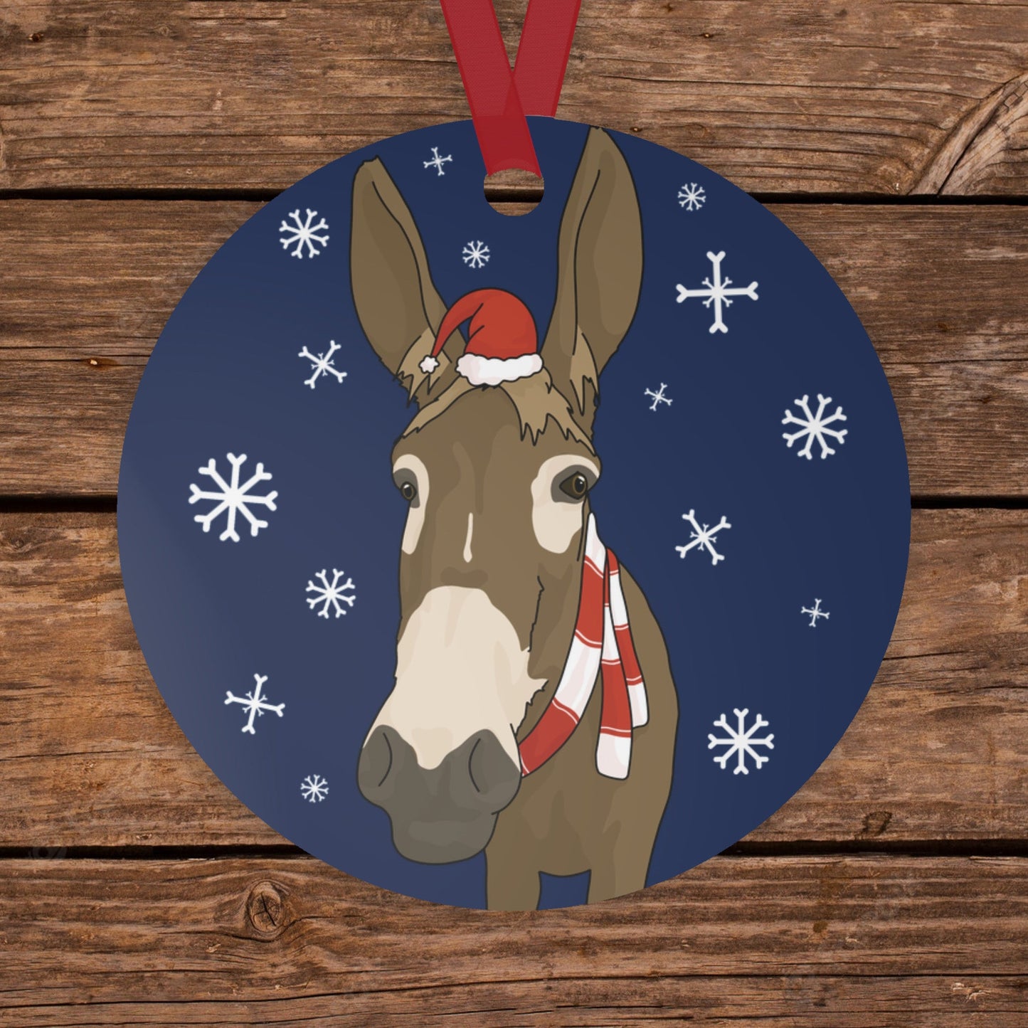 Naughty Donkey Farm Sanctuary | FUNDRAISER | 2024 Holiday Ornament - Detezi Designs - 86414327454255841441