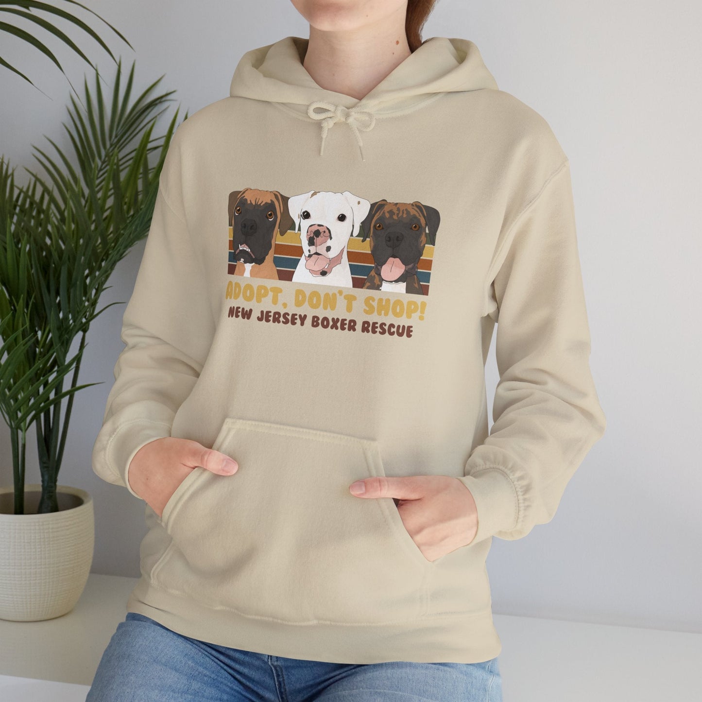 New Jersey Boxer Rescue | FUNDRAISER | Hooded Sweatshirt - Detezi Designs - 18789861894014764138