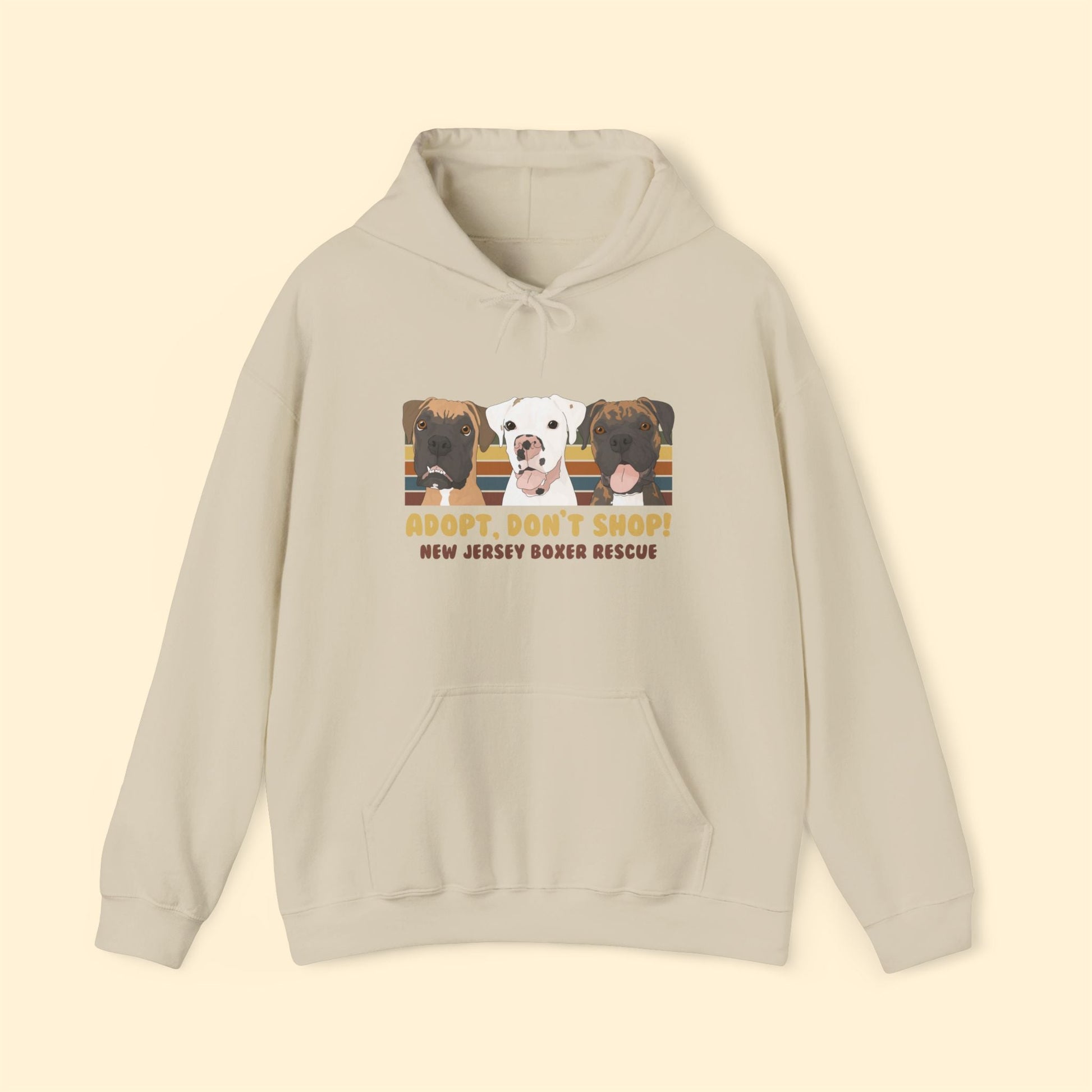 New Jersey Boxer Rescue | FUNDRAISER | Hooded Sweatshirt - Detezi Designs - 48945826004798654158