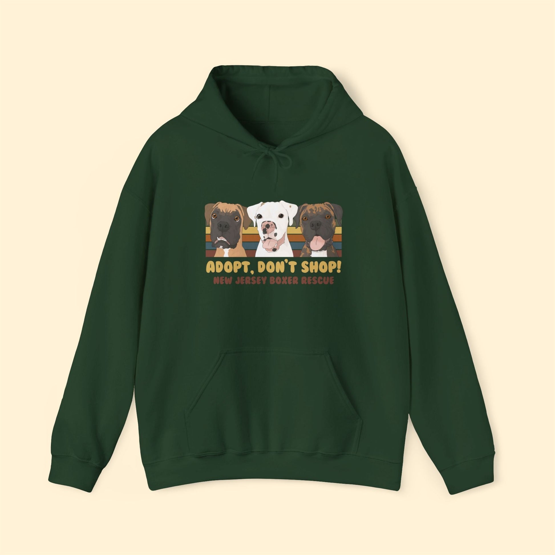 New Jersey Boxer Rescue | FUNDRAISER | Hooded Sweatshirt - Detezi Designs - 92994229227576374590