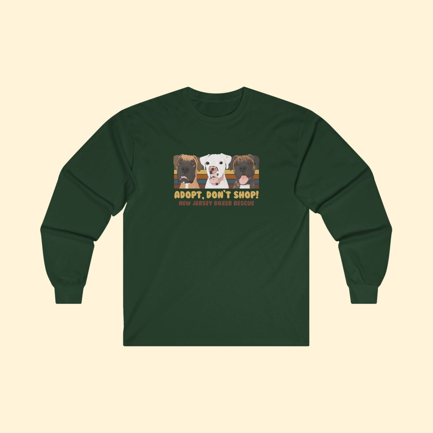 New Jersey Boxer Rescue | FUNDRAISER | Long Sleeve Tee - Detezi Designs - 12600046564273257886