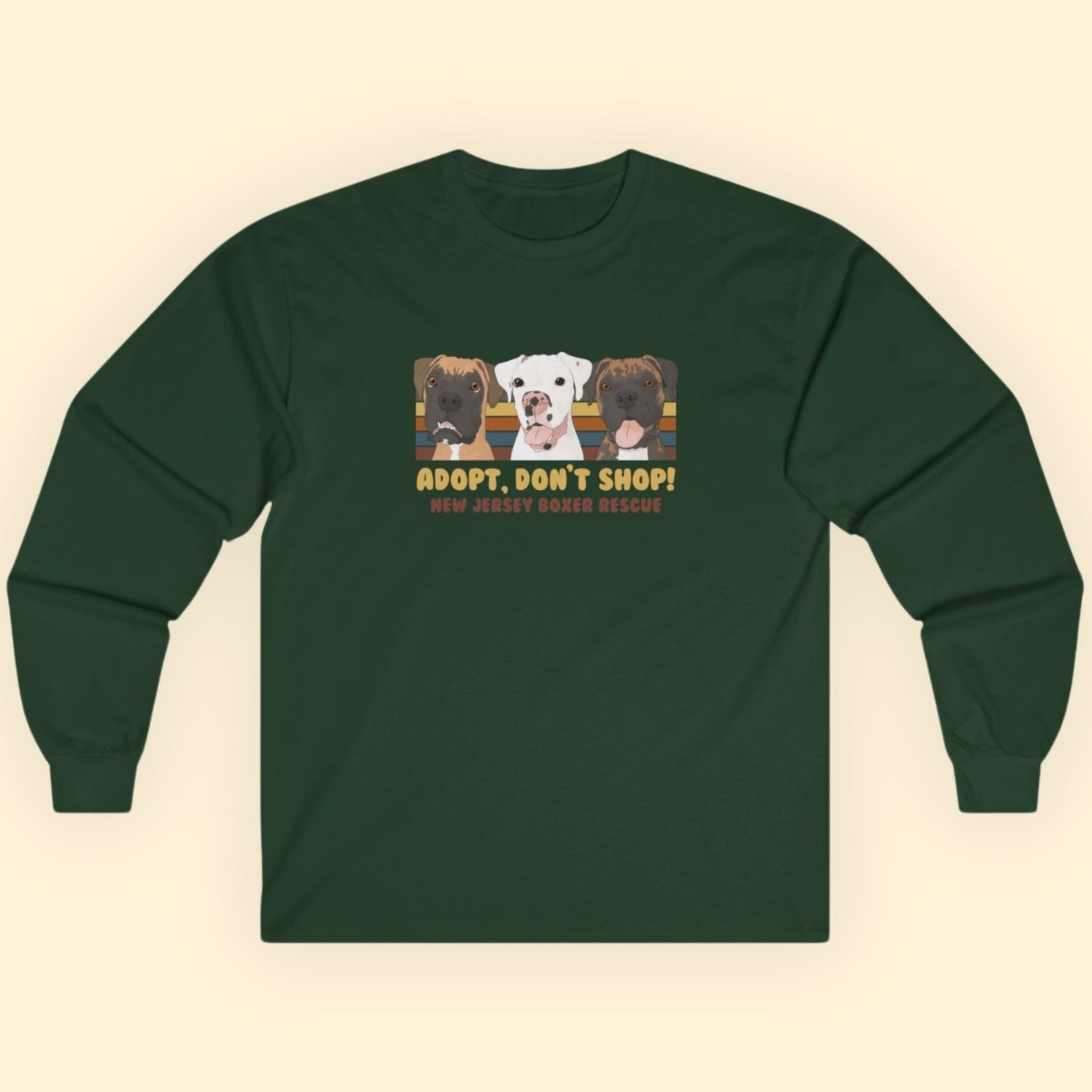 New Jersey Boxer Rescue | FUNDRAISER | Long Sleeve Tee - Detezi Designs - 12895455320108233742