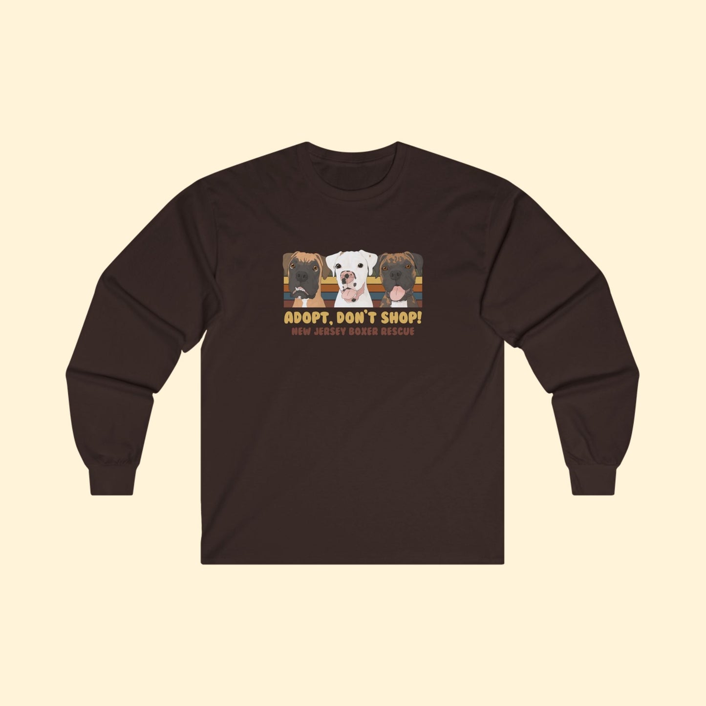 New Jersey Boxer Rescue | FUNDRAISER | Long Sleeve Tee - Detezi Designs - 17902787064255067250