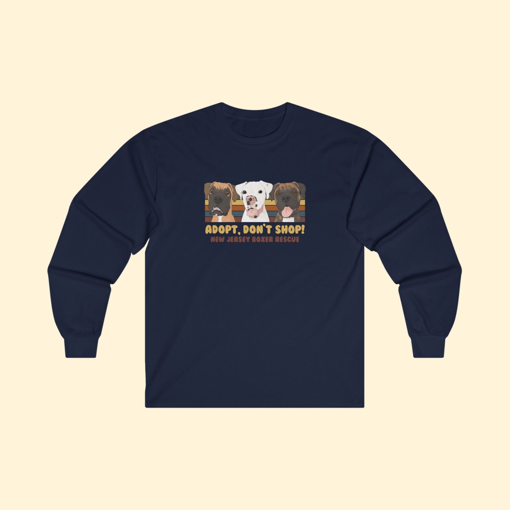 New Jersey Boxer Rescue | FUNDRAISER | Long Sleeve Tee - Detezi Designs - 19227665008586838373