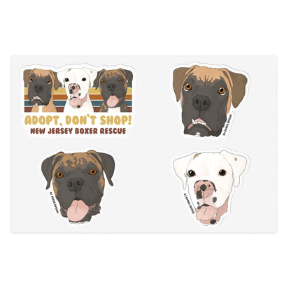 New Jersey Boxer Rescue | FUNDRAISER | Sticker Sheet - Detezi Designs - 25943418478000831830