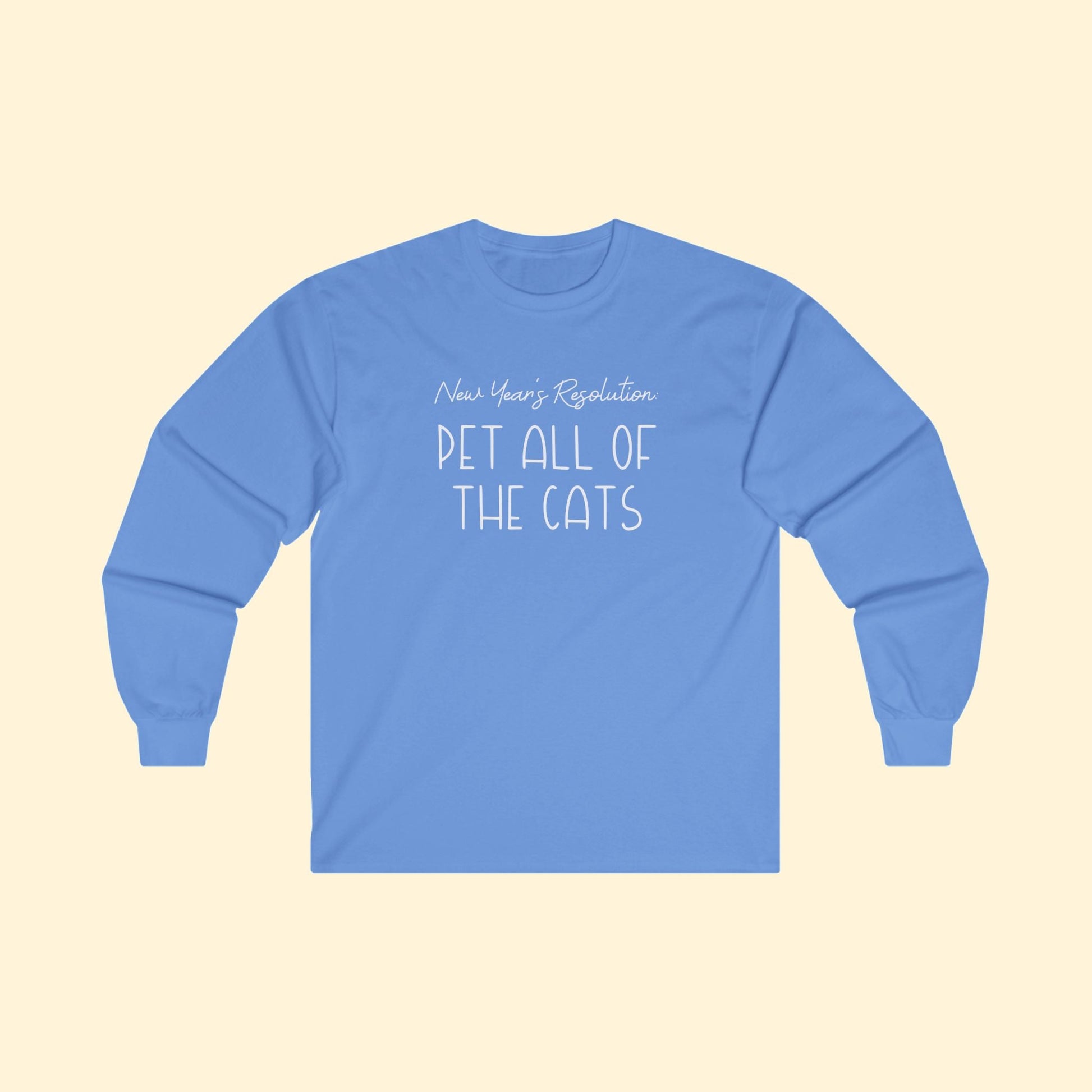 New Year's Resolution: Pet All Of The Cats | Long Sleeve Tee - Detezi Designs - 22682429121337674374