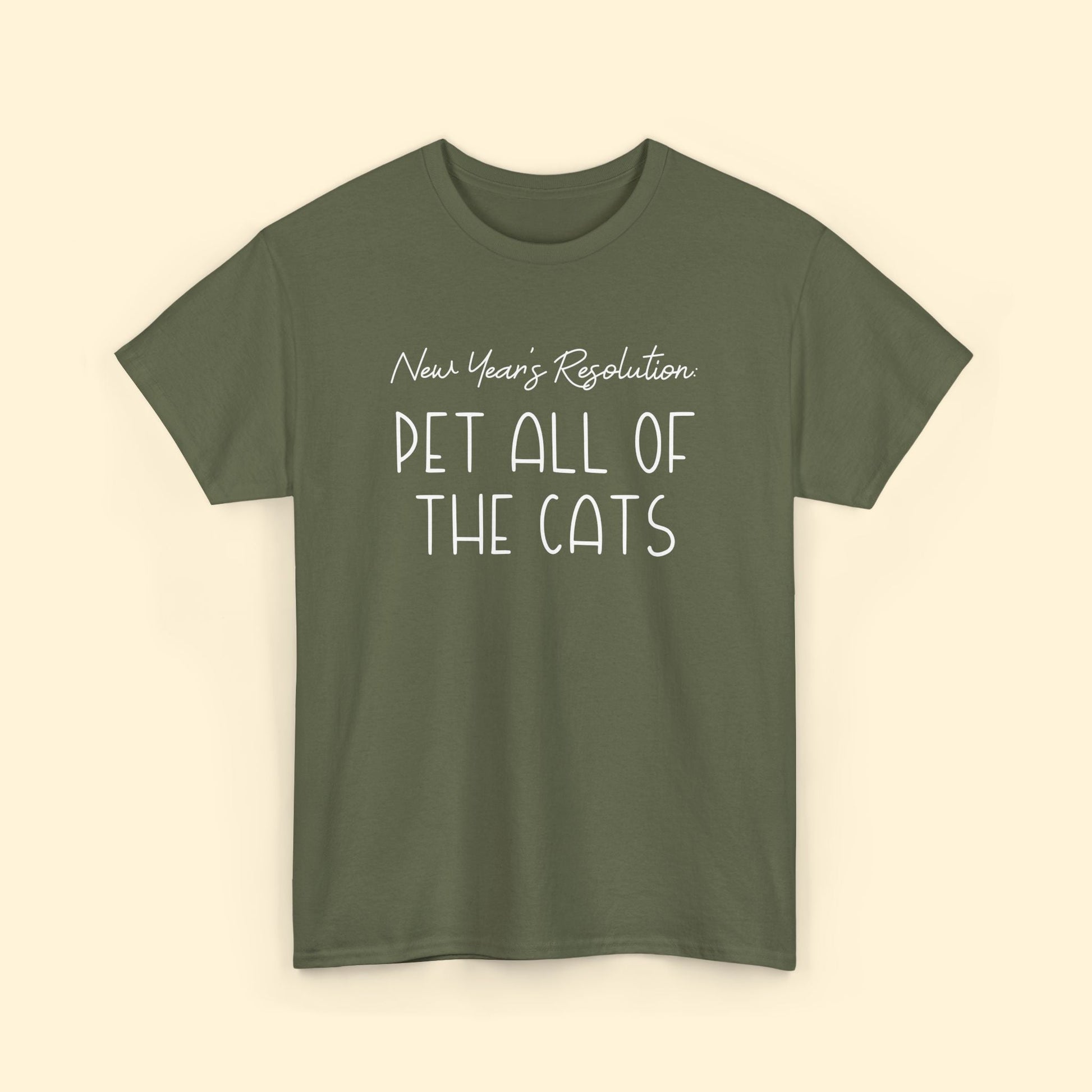 New Year's Resolution: Pet All Of The Cats | Unisex Tee - Detezi Designs - 21730981552795258216