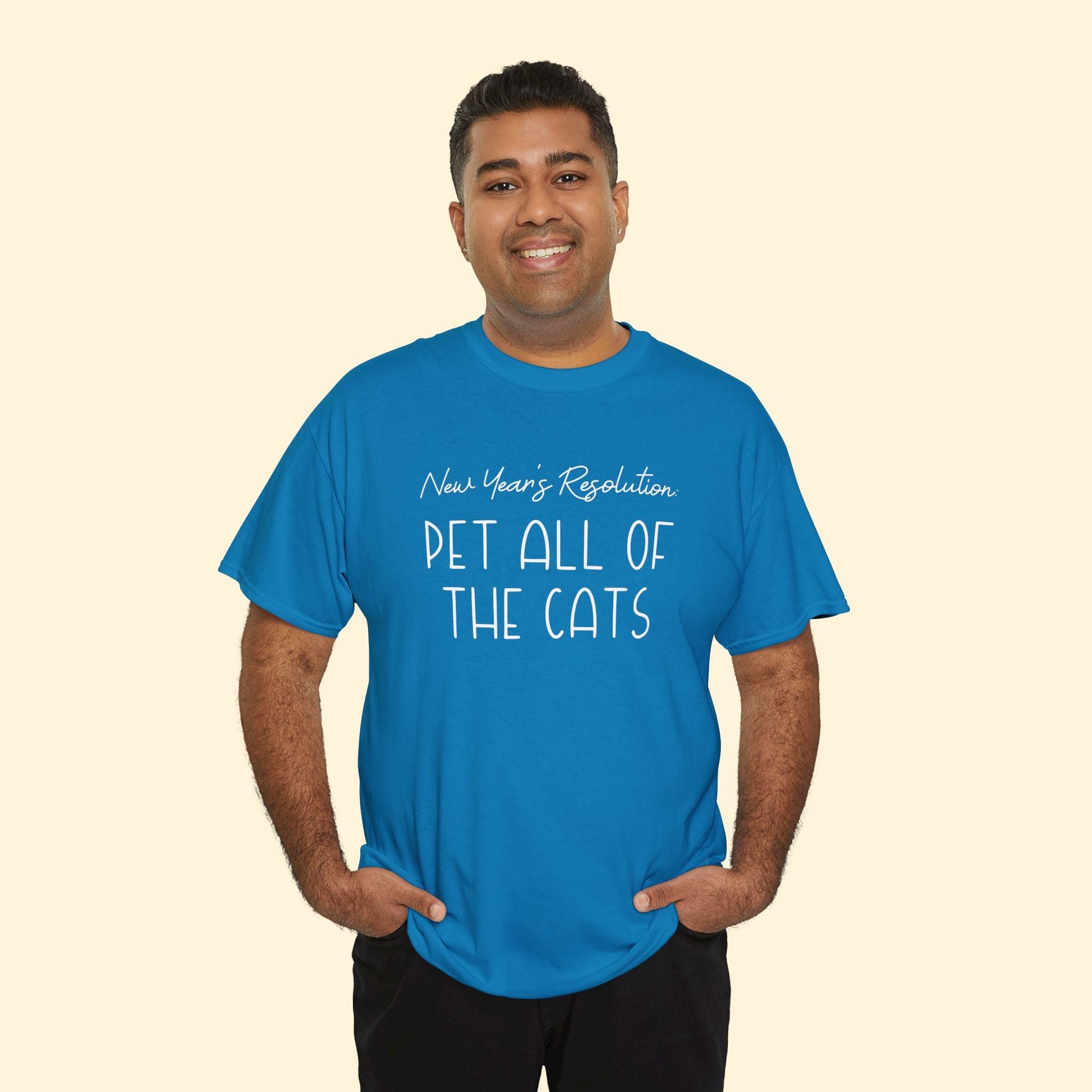 New Year's Resolution: Pet All Of The Cats | Unisex Tee - Detezi Designs - 50064639608155096773