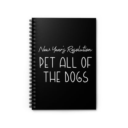 New Year's Resolution: Pet All Of The Dogs | Notebook - Detezi Designs - 77086804217568073937