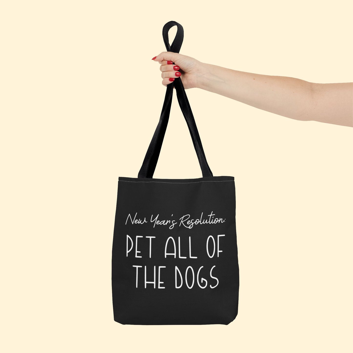 New Year's Resolution: Pet All Of The Dogs | Tote Bag - Detezi Designs - 33128196189769037987