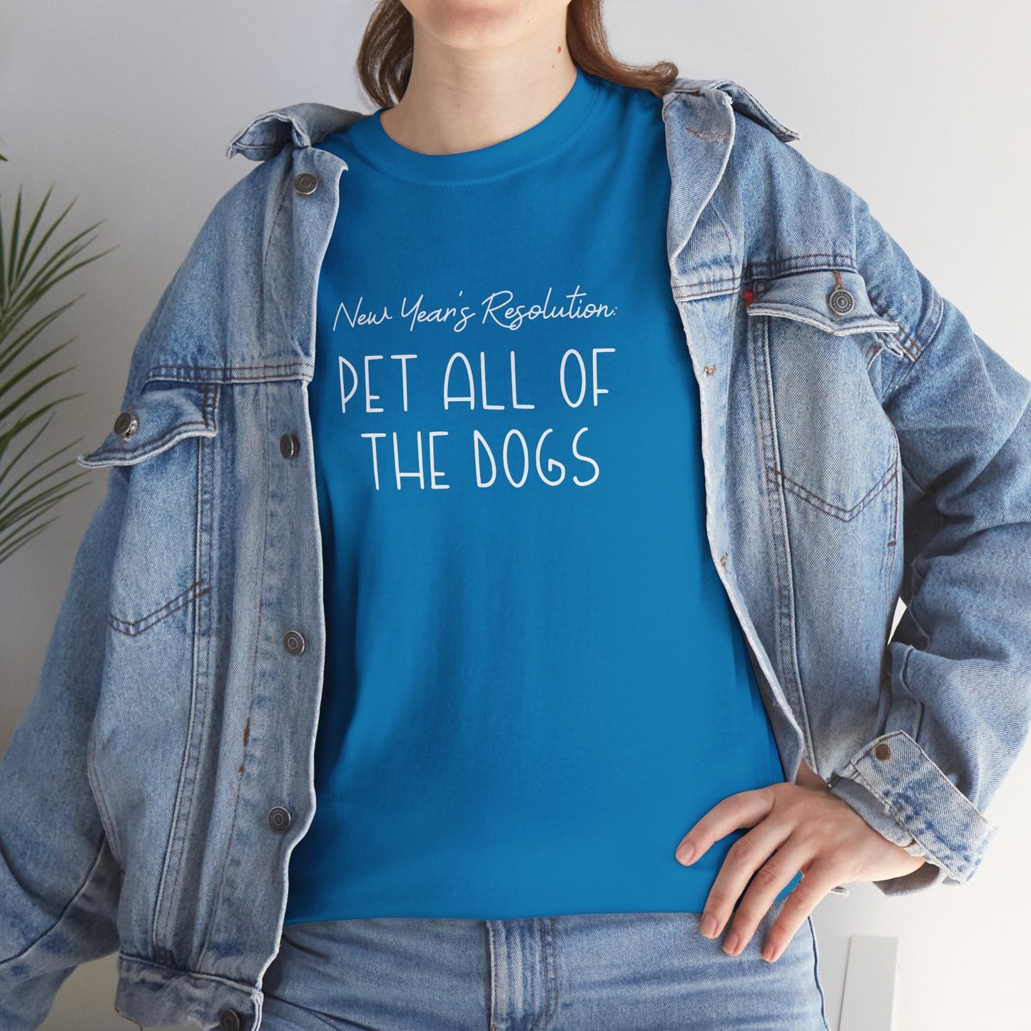 New Year's Resolution: Pet All Of The Dogs | Unisex Tee - Detezi Designs - 82678351421834139769