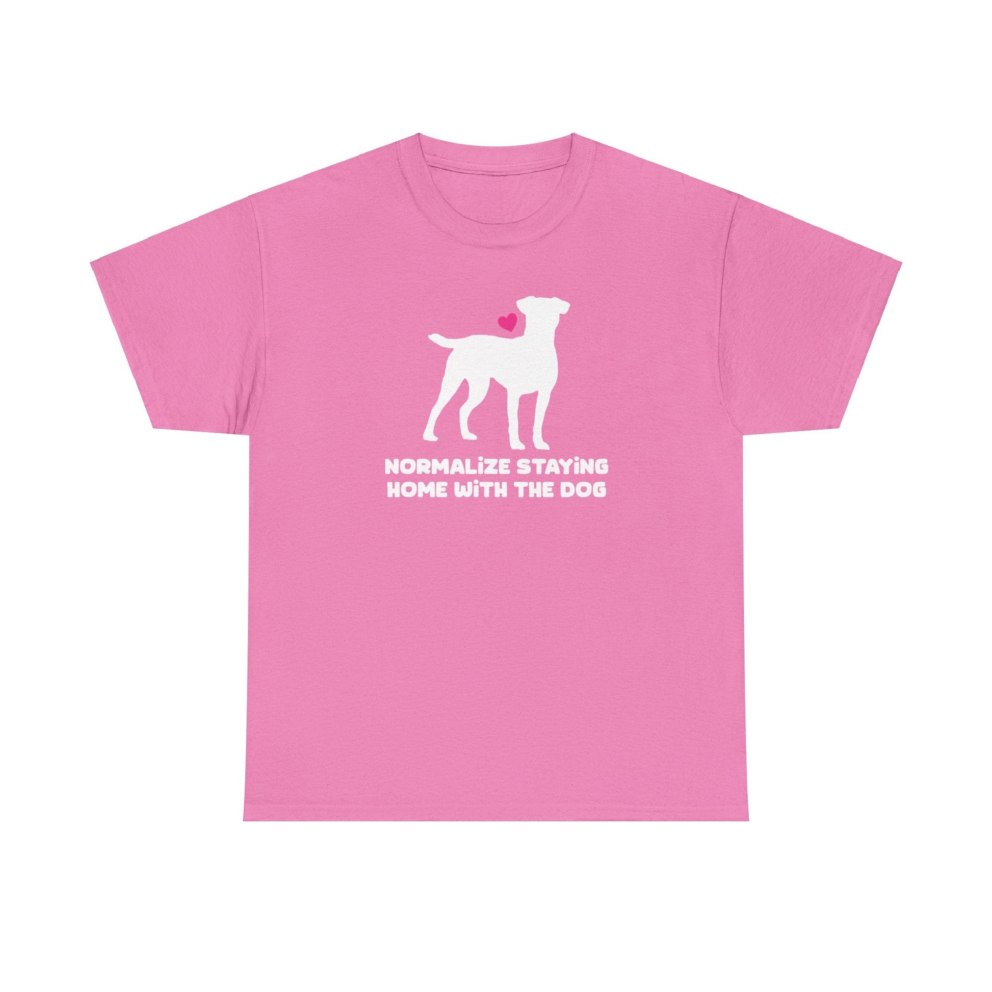 Normalize Staying Home With The Dog | Text Tees - Detezi Designs-24995696606625394474