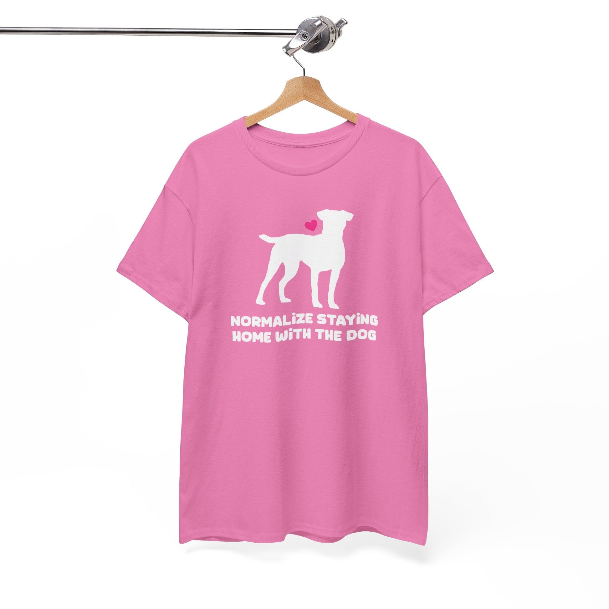 Normalize Staying Home With The Dog | Text Tees - Detezi Designs-26972692476218342489