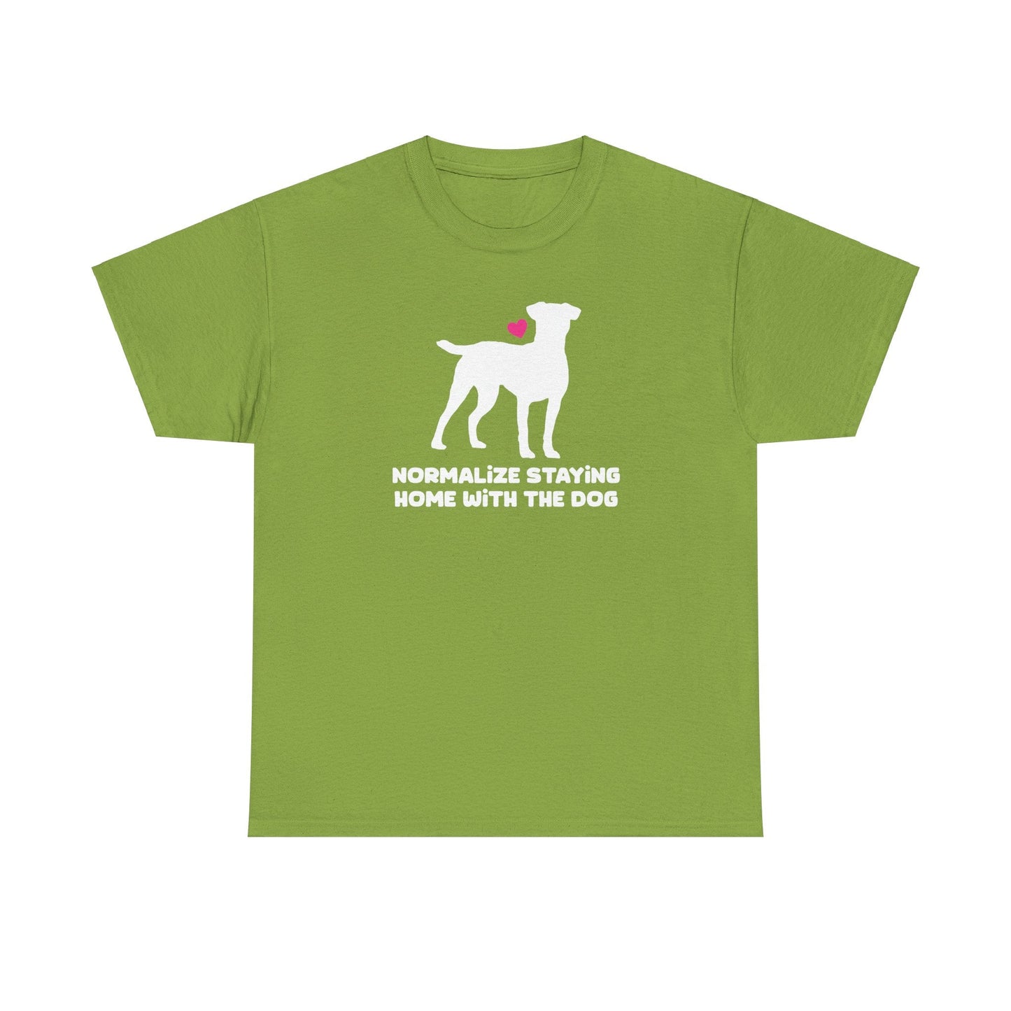 Normalize Staying Home With The Dog | Text Tees - Detezi Designs-29800850435641732296