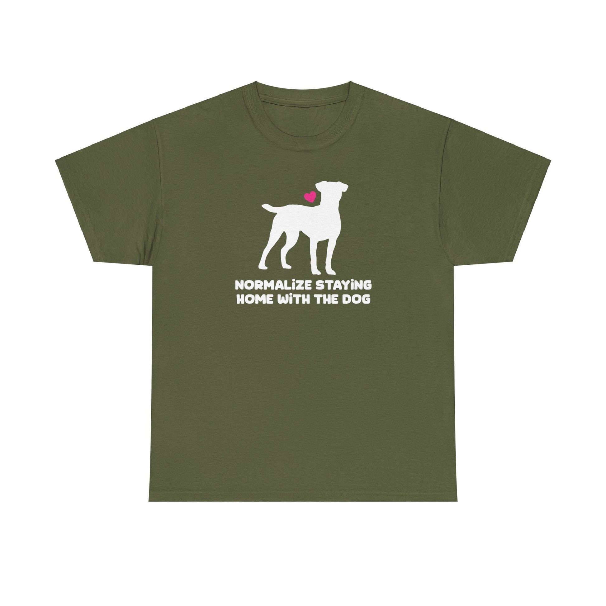 Normalize Staying Home With The Dog | Text Tees - Detezi Designs-43462329659073782700