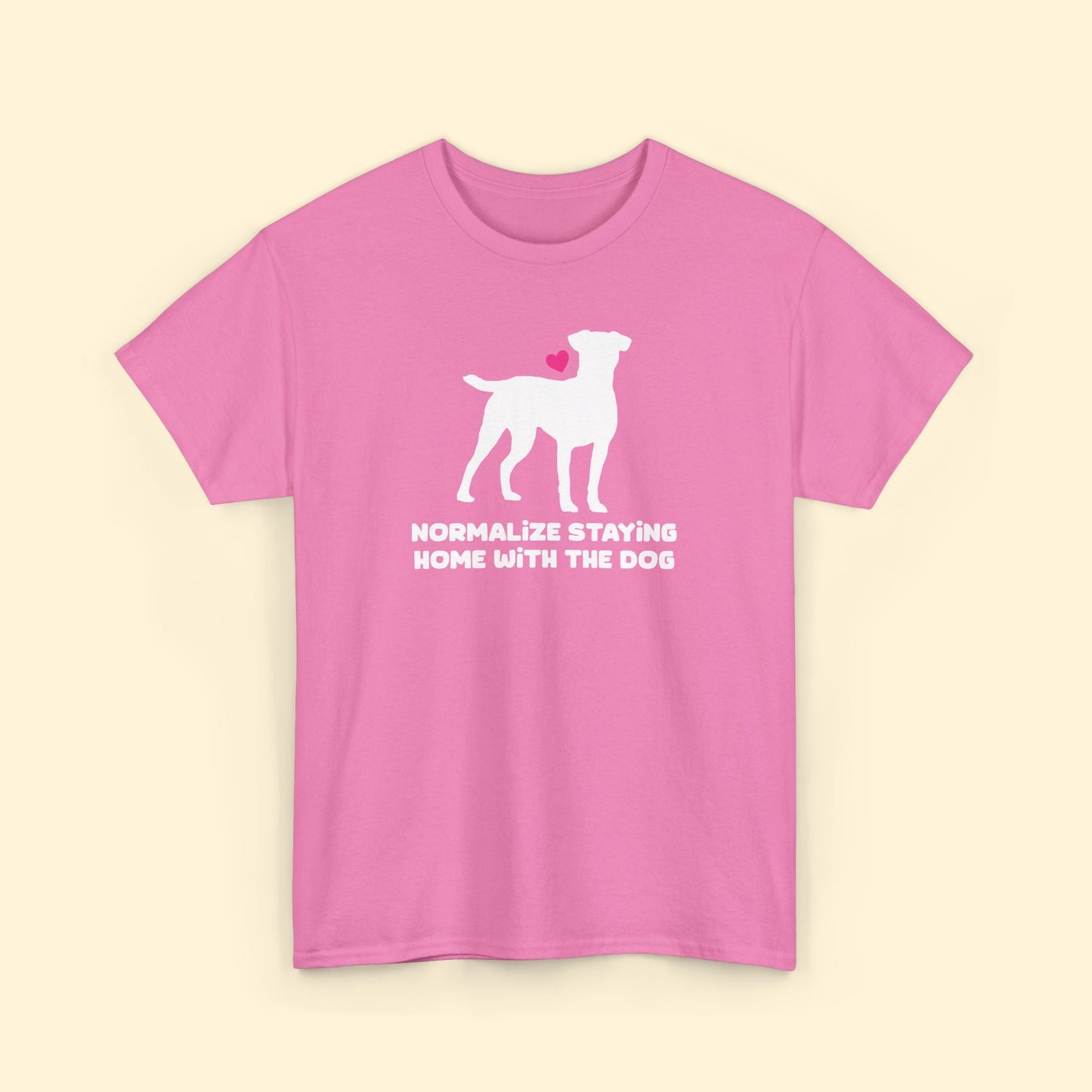 Normalize Staying Home With The Dog | Unisex Tee - Detezi Designs - 24995696606625394474