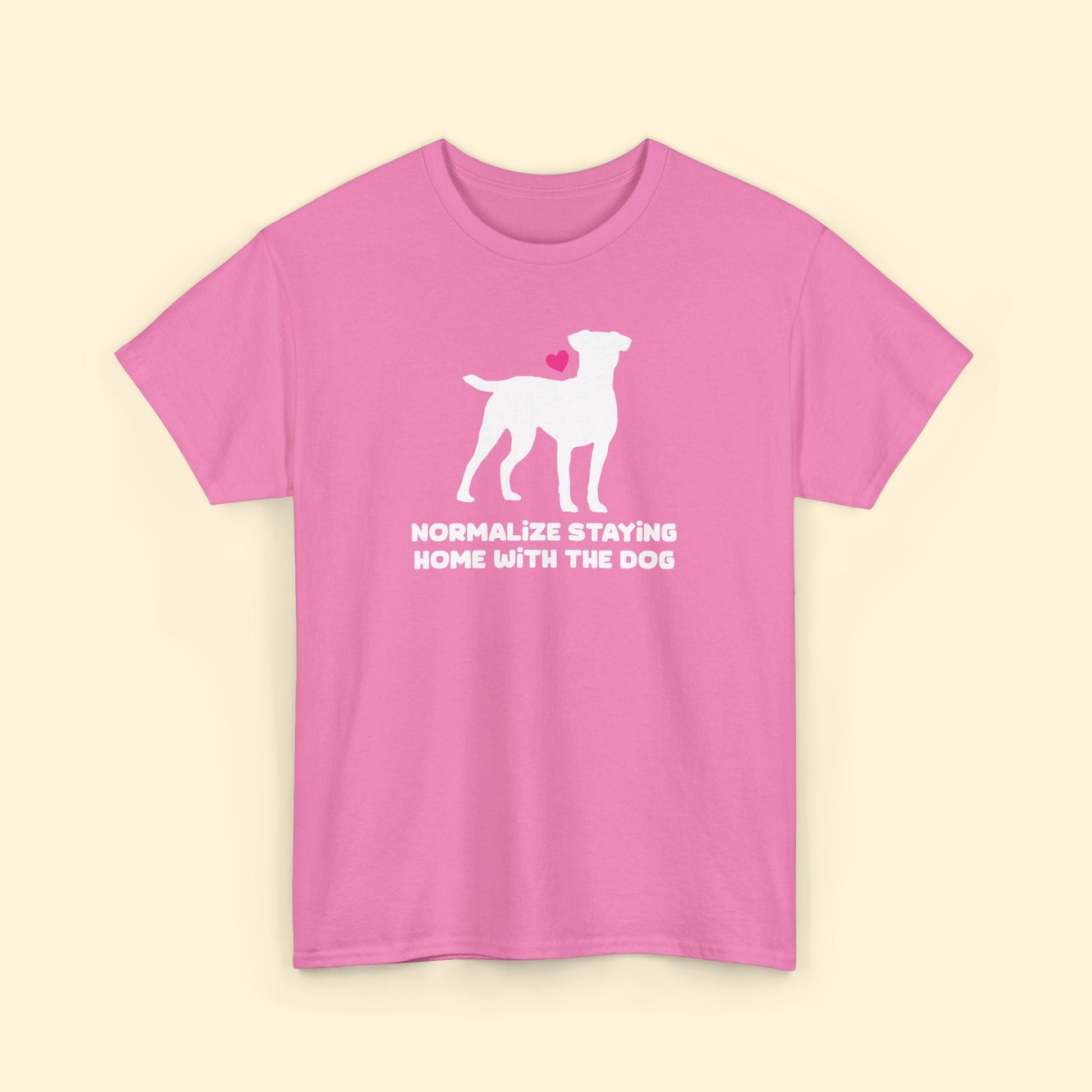 Normalize Staying Home With The Dog | Unisex Tee - Detezi Designs - 24995696606625394474
