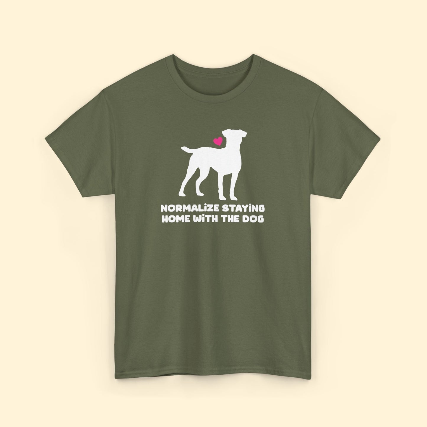 Normalize Staying Home With The Dog | Unisex Tee - Detezi Designs - 43462329659073782700