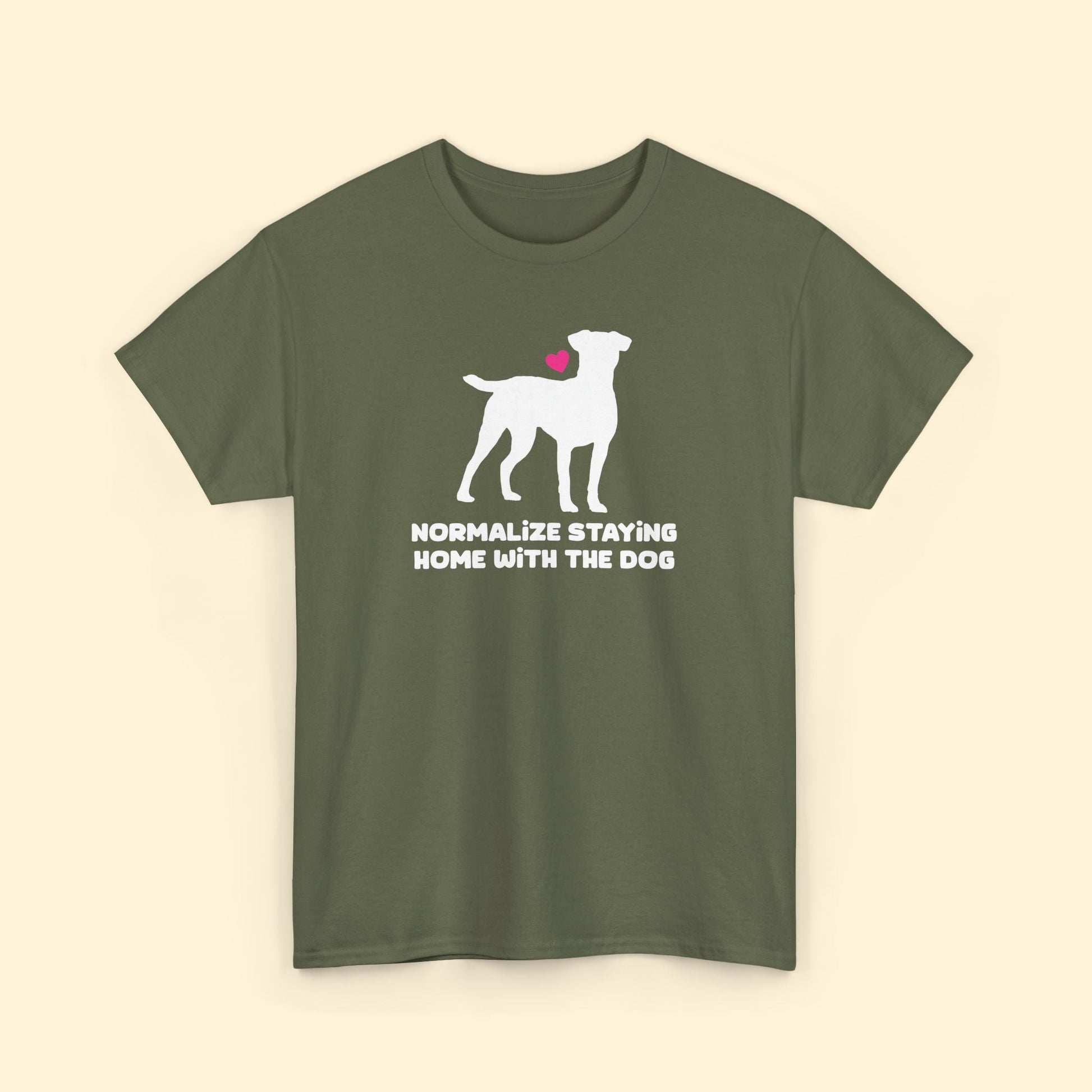 Normalize Staying Home With The Dog | Unisex Tee - Detezi Designs - 43462329659073782700