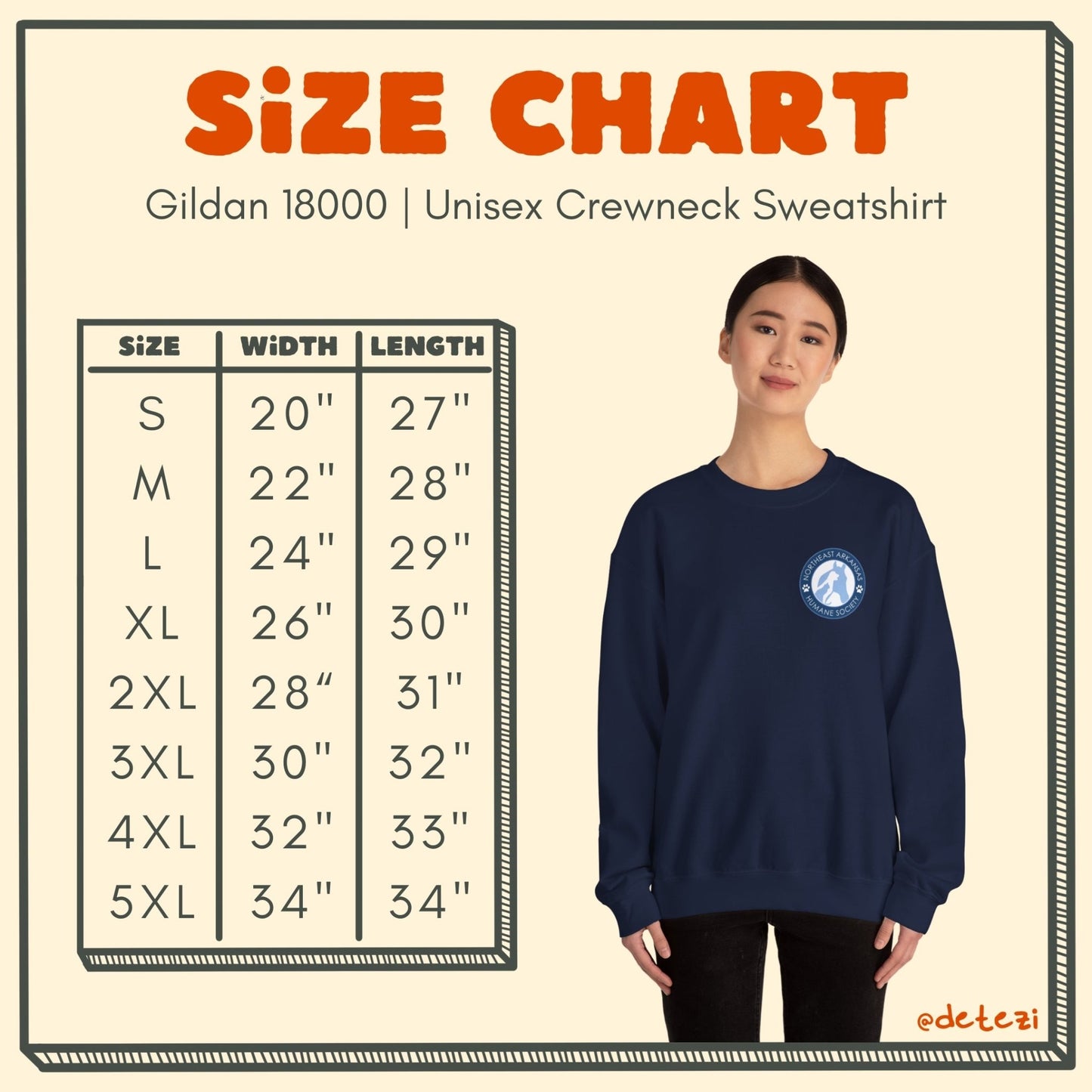 Oscar | FUNDRAISER for Northeast Arkansas Humane Society | Crewneck Sweatshirt - Detezi Designs - 32365234731728283637