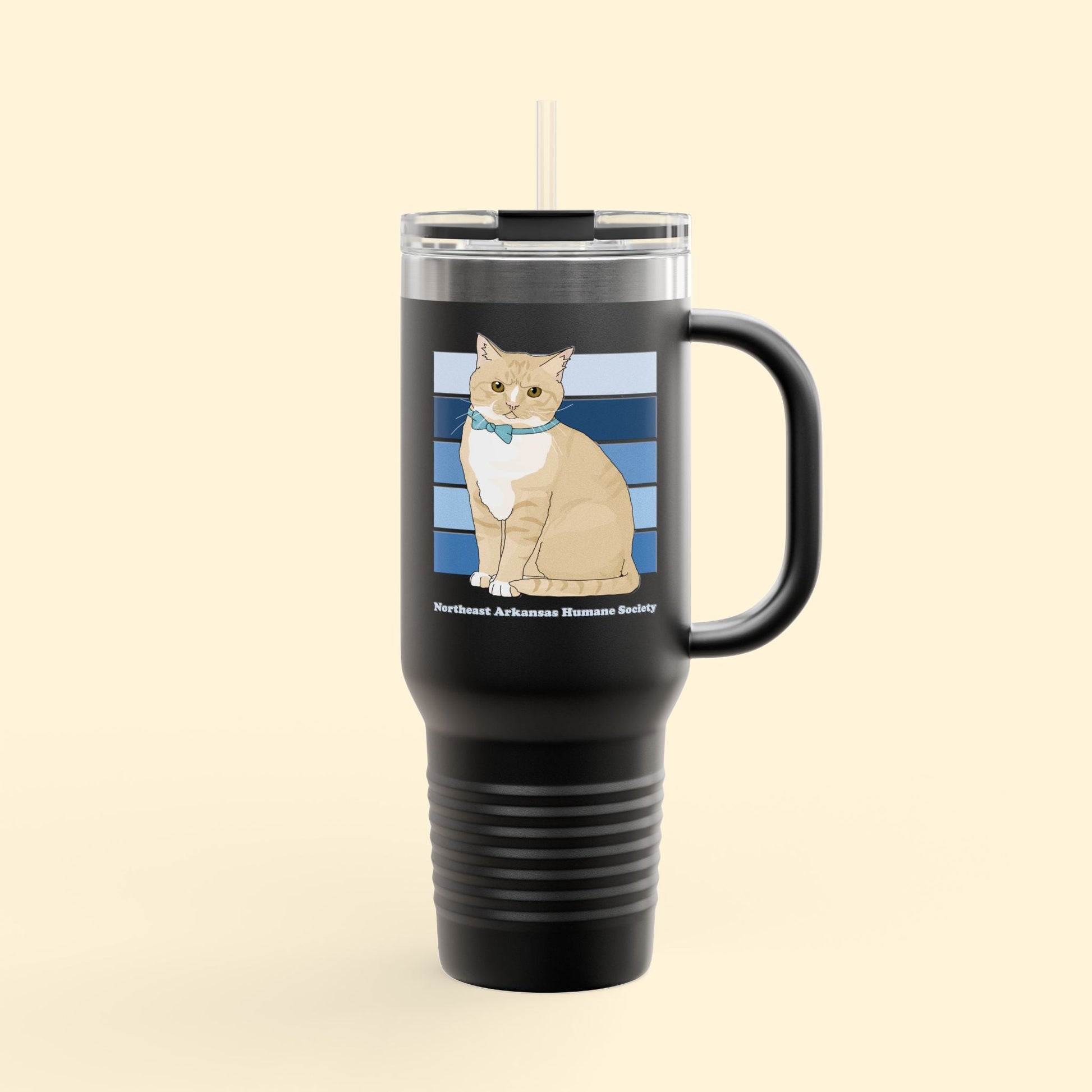 Oscar | FUNDRAISER for Northeast Arkansas Humane Society | Insulated Travel Mug, 40oz - Detezi Designs - 23003838939797912949