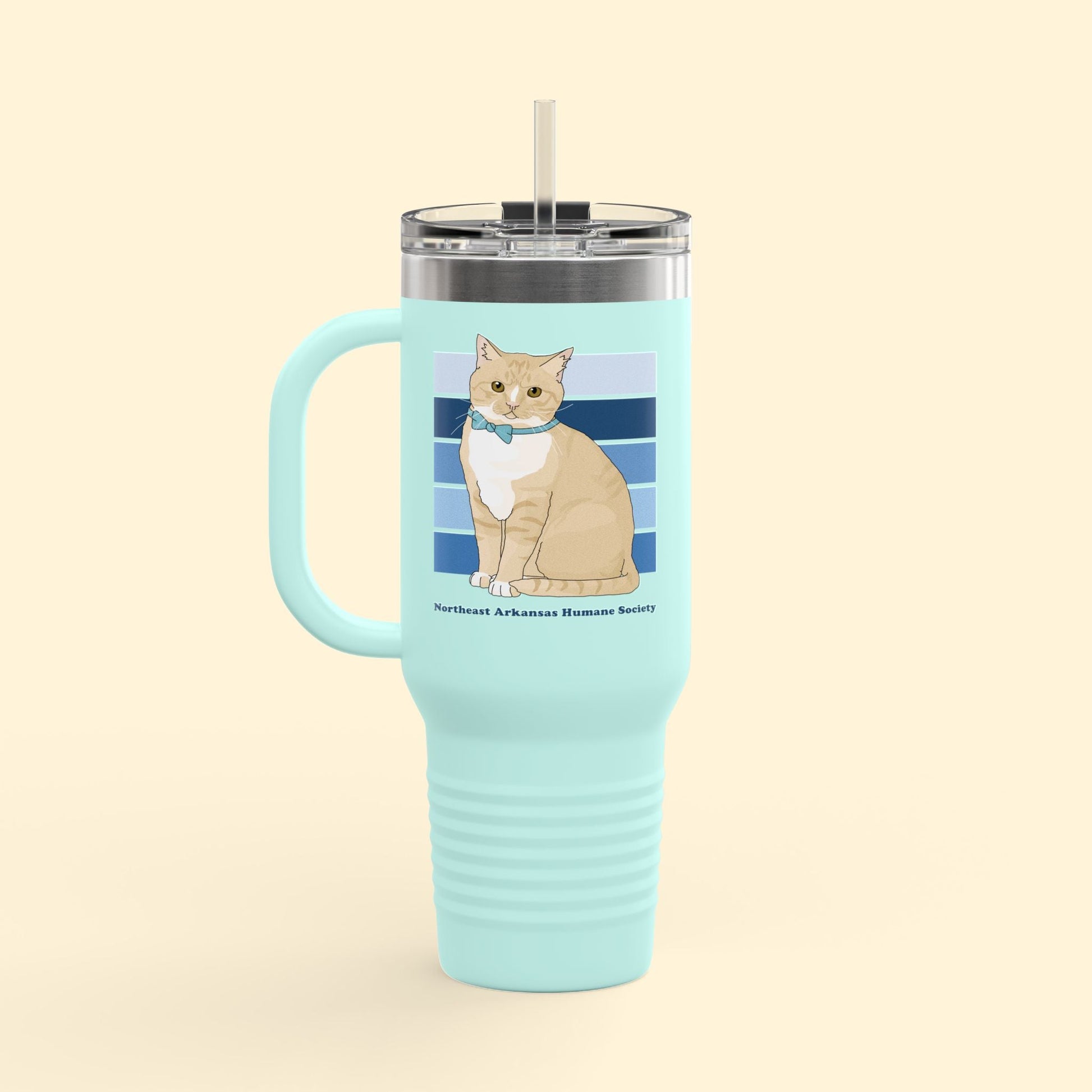 Oscar | FUNDRAISER for Northeast Arkansas Humane Society | Insulated Travel Mug, 40oz - Detezi Designs - 33138326448811542778