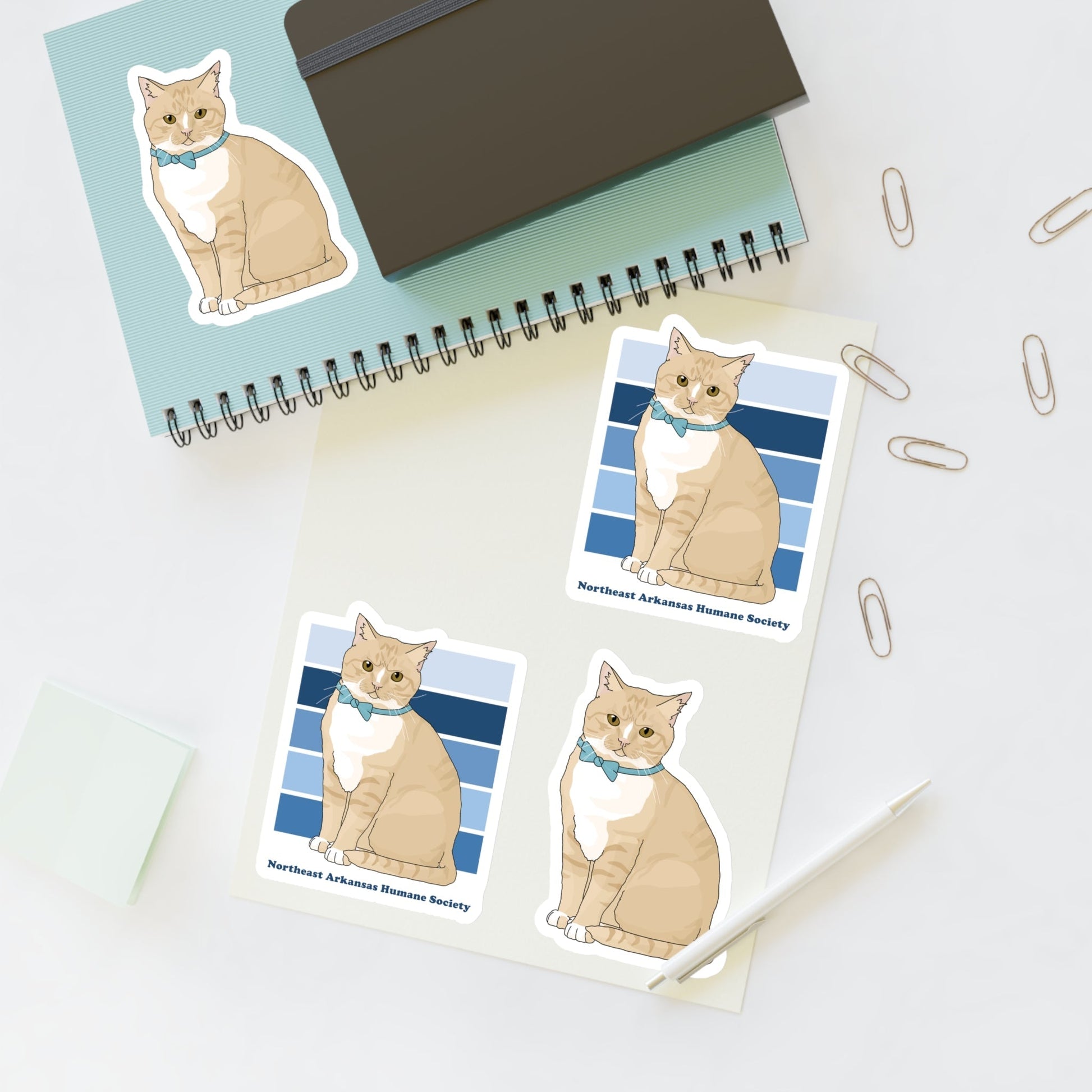 Oscar | FUNDRAISER for Northeast Arkansas Humane Society | Sticker Sheet - Detezi Designs - 26142050440512078384