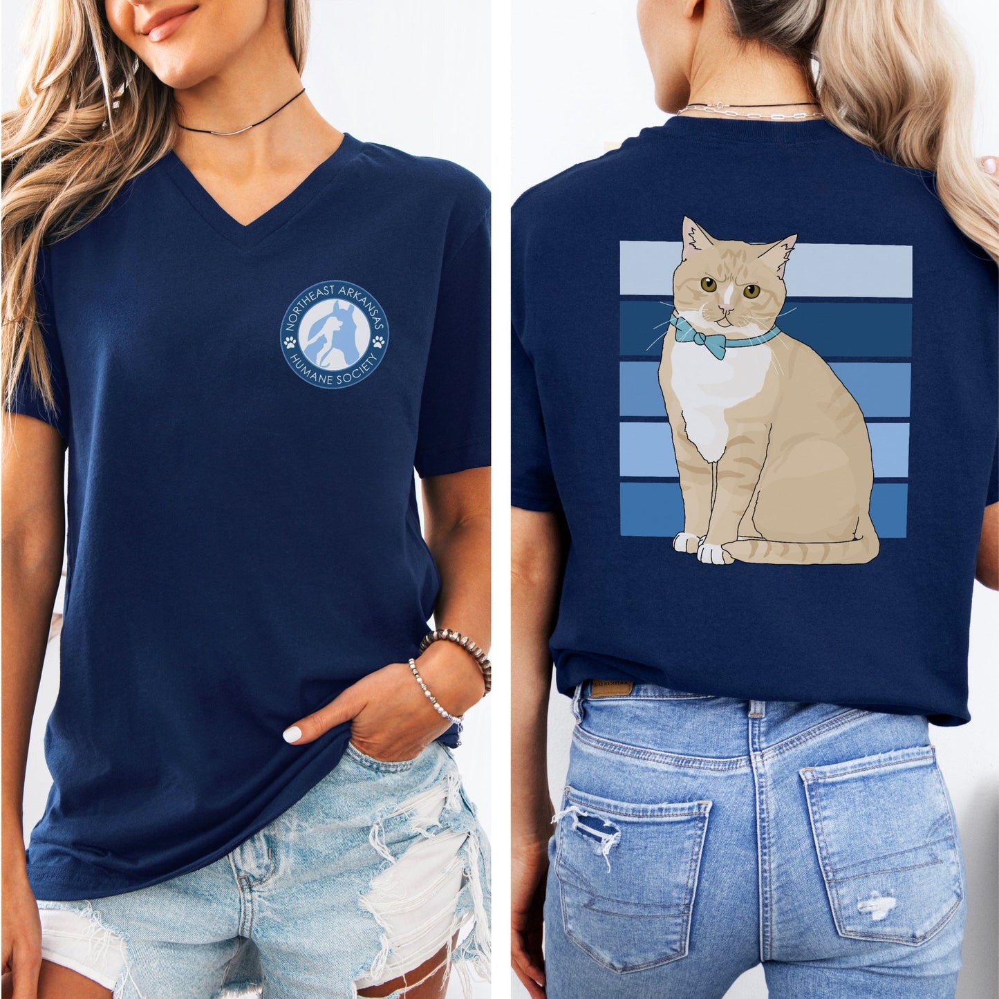 Oscar | FUNDRAISER for Northeast Arkansas Humane Society | Unisex V - Neck Tee - Detezi Designs - 22737662371091538152