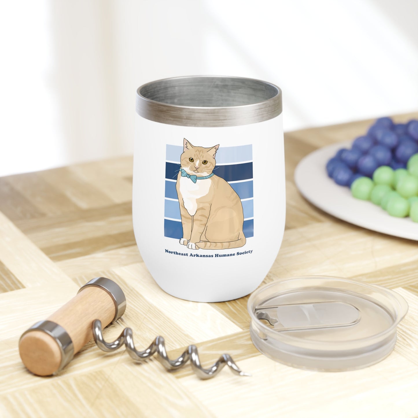 Oscar | FUNDRAISER for Northeast Arkansas Humane Society | Wine Tumbler - Detezi Designs - 16242990858725667920