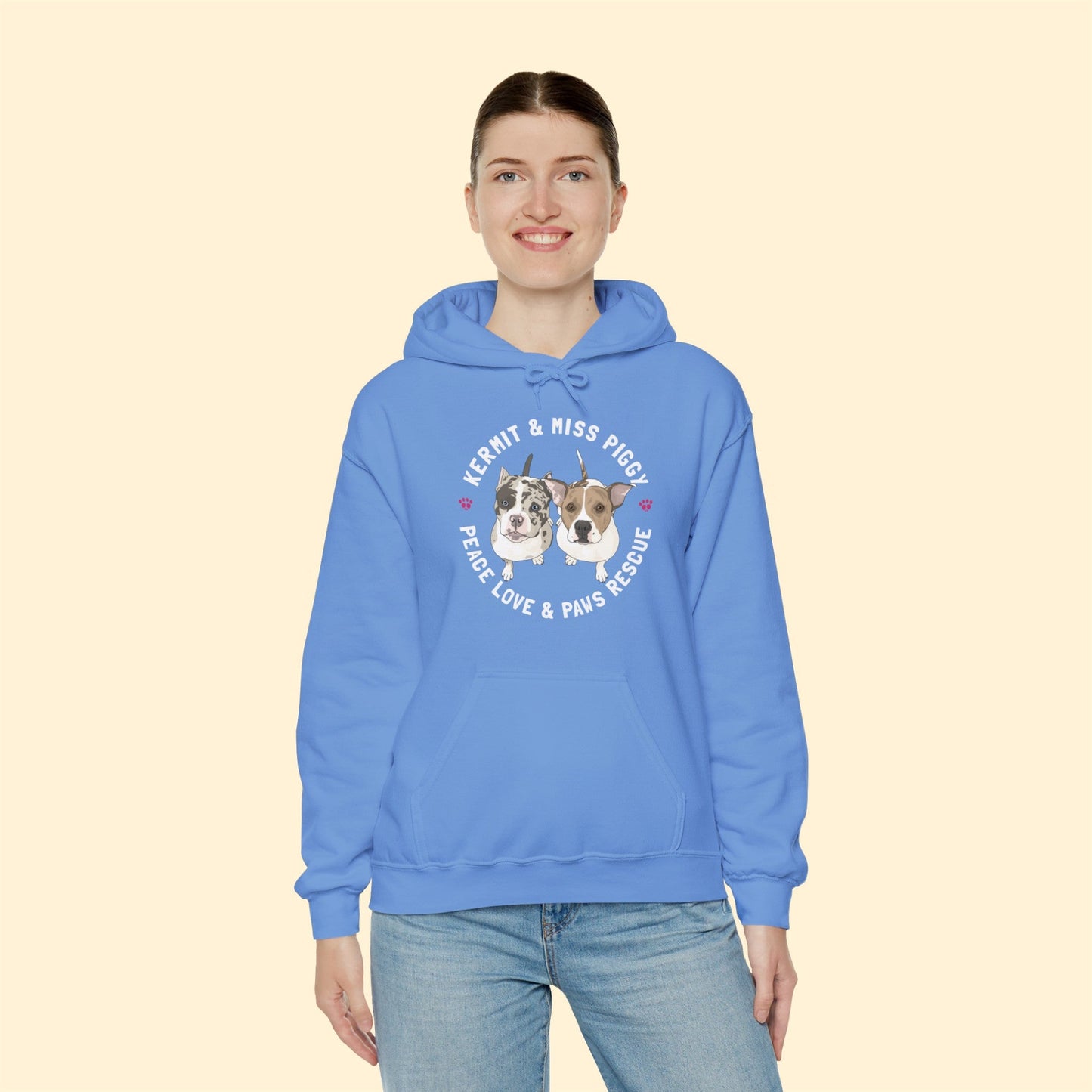 Peace Love & Paws | FUNDRAISER | Hooded Sweatshirt - Detezi Designs-17579658421959352098