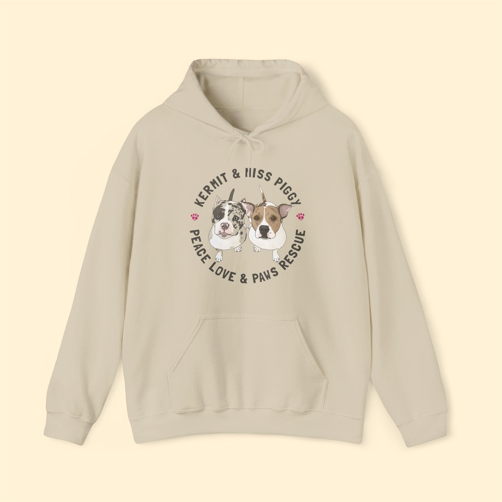 Peace Love & Paws | FUNDRAISER | Hooded Sweatshirt - Detezi Designs-17579658421959352098