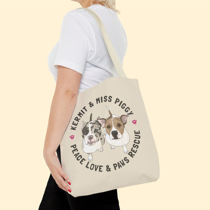 Peace Love & Paws | FUNDRAISER | Tote Bag - Detezi Designs-12969205832231232694